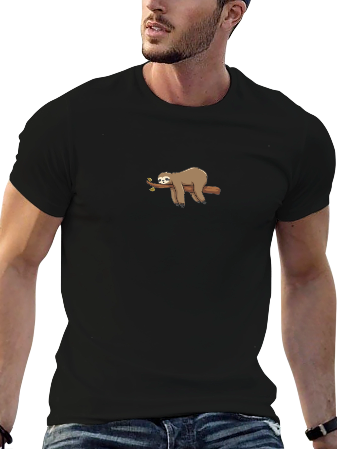Sloth on Branch Graphic Tee - Relaxed Fit