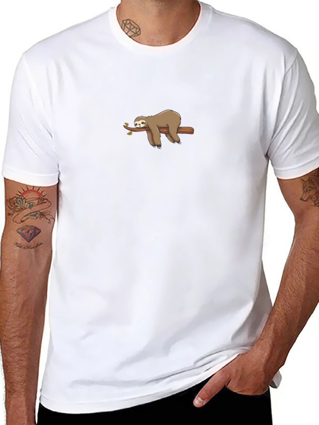 Sloth on Branch Graphic Tee - Relaxed Fit