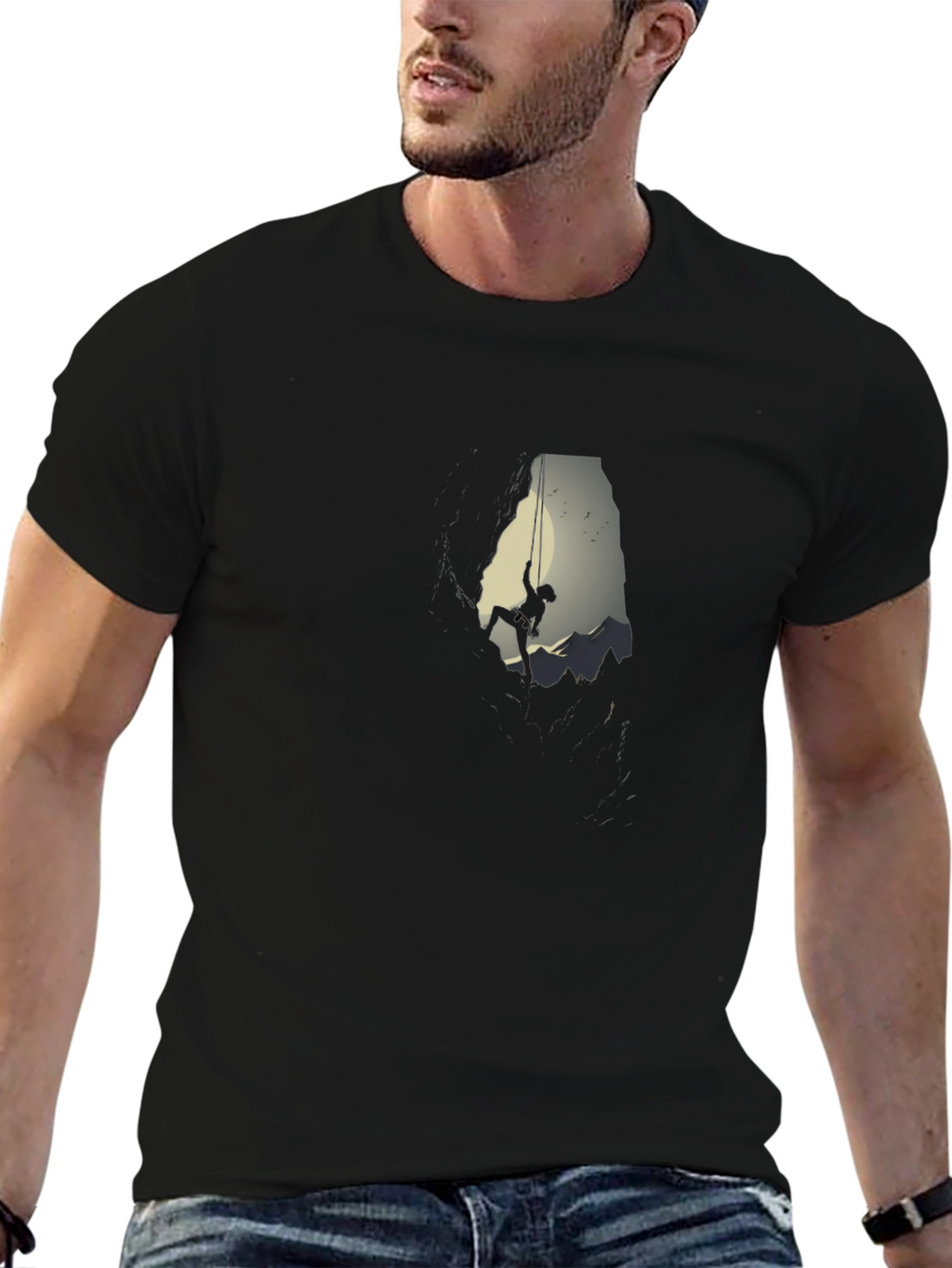 Climbing Silhouette Graphic T-Shirt