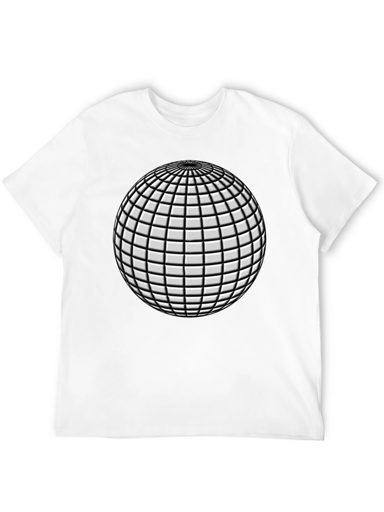 Abstract Sphere Graphic Black T-Shirt