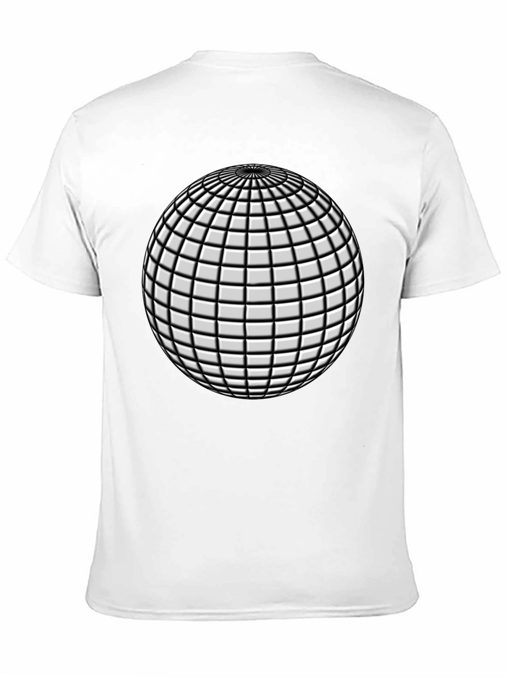 Abstract Sphere Graphic Black T-Shirt