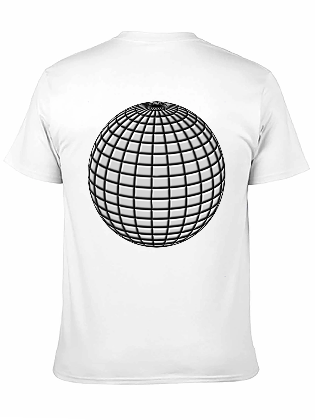 Abstract Sphere Graphic Black T-Shirt