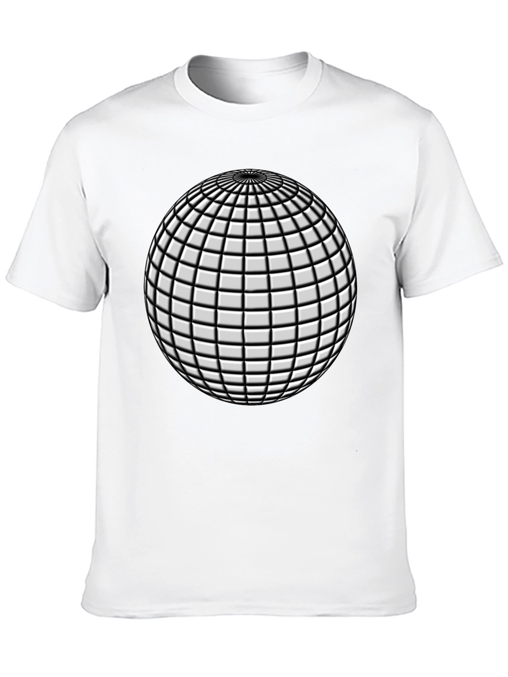 Abstract Sphere Graphic Black T-Shirt