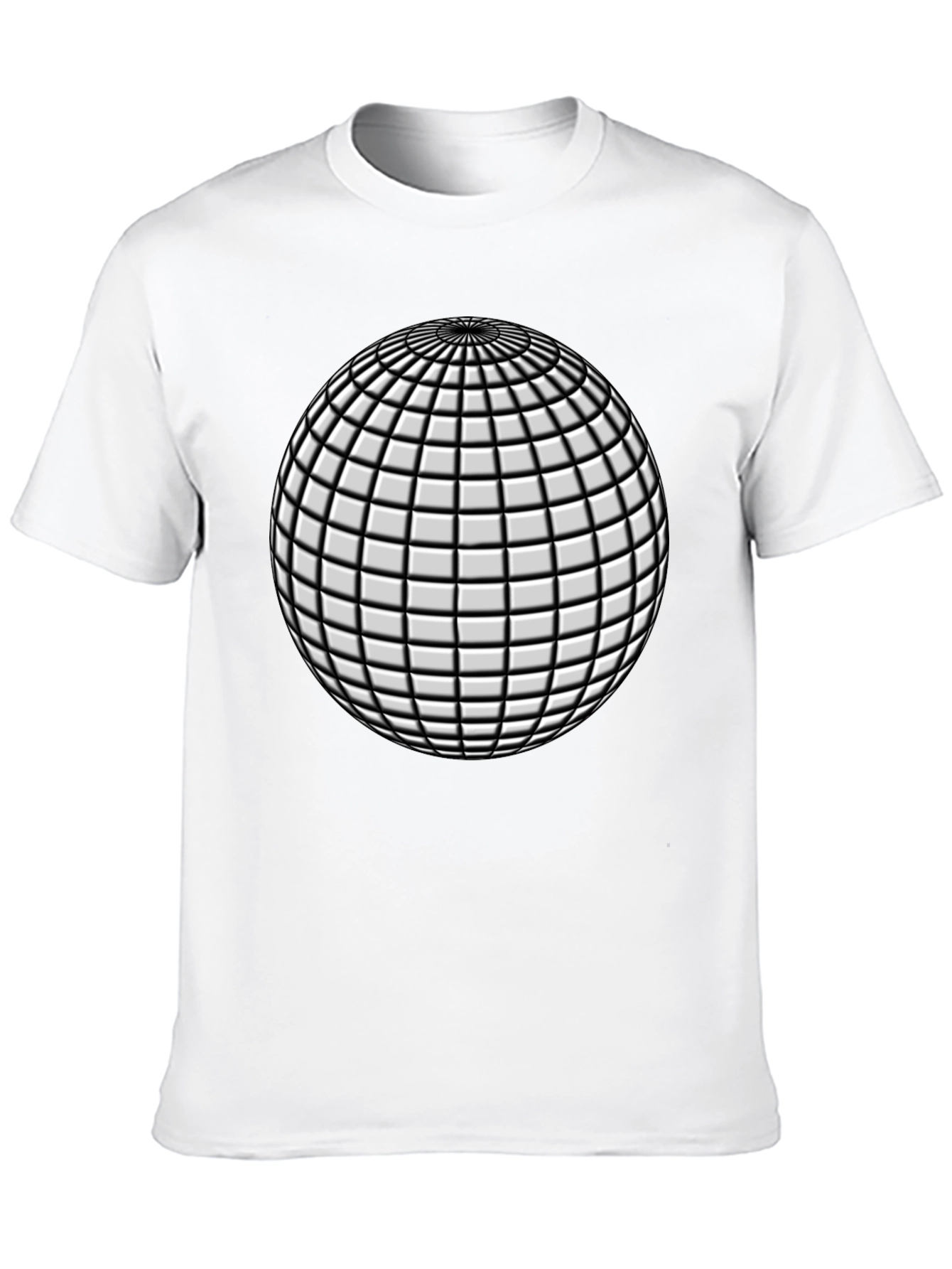 Abstract Sphere Graphic Black T-Shirt