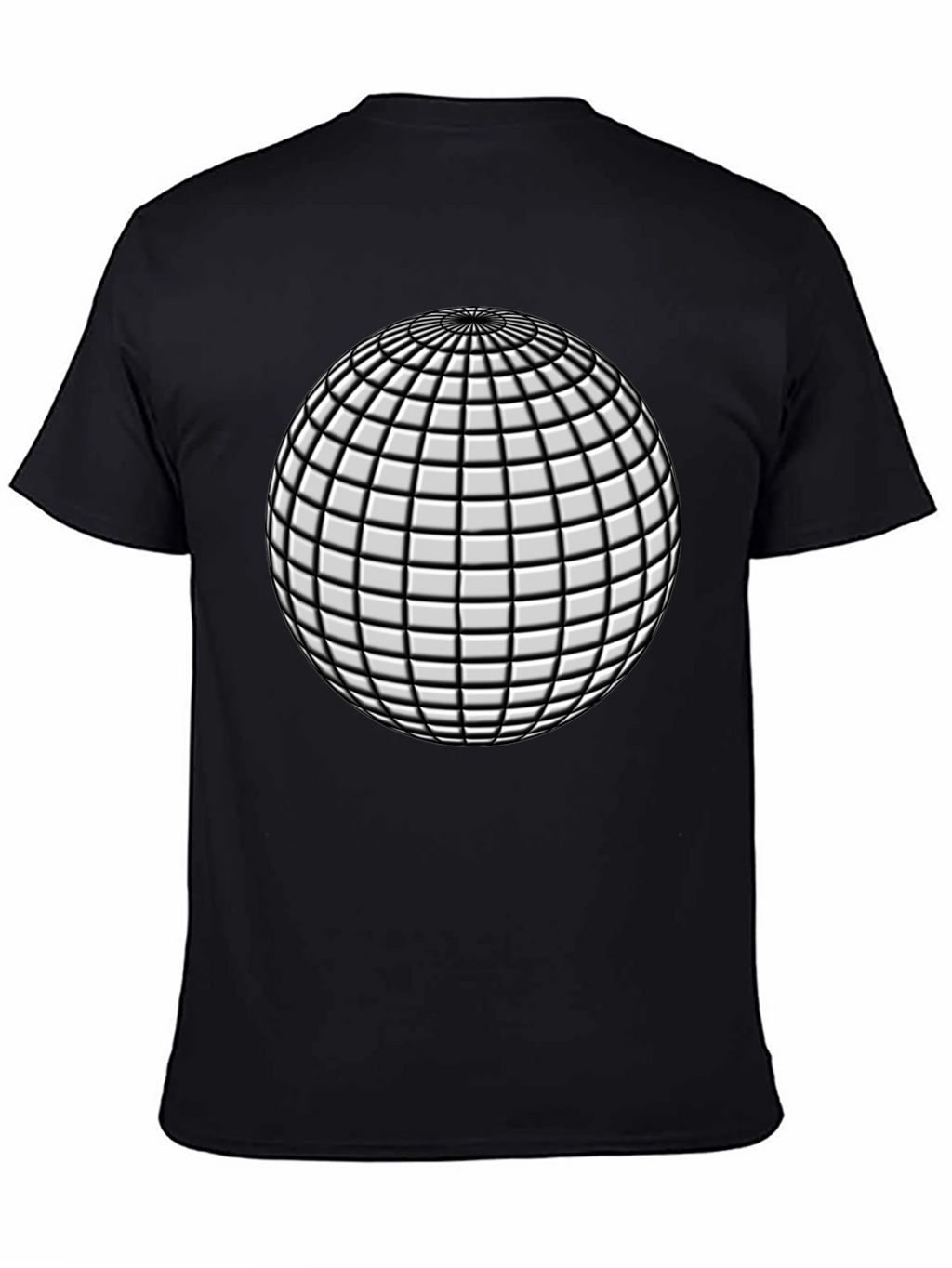 Abstract Sphere Graphic Black T-Shirt