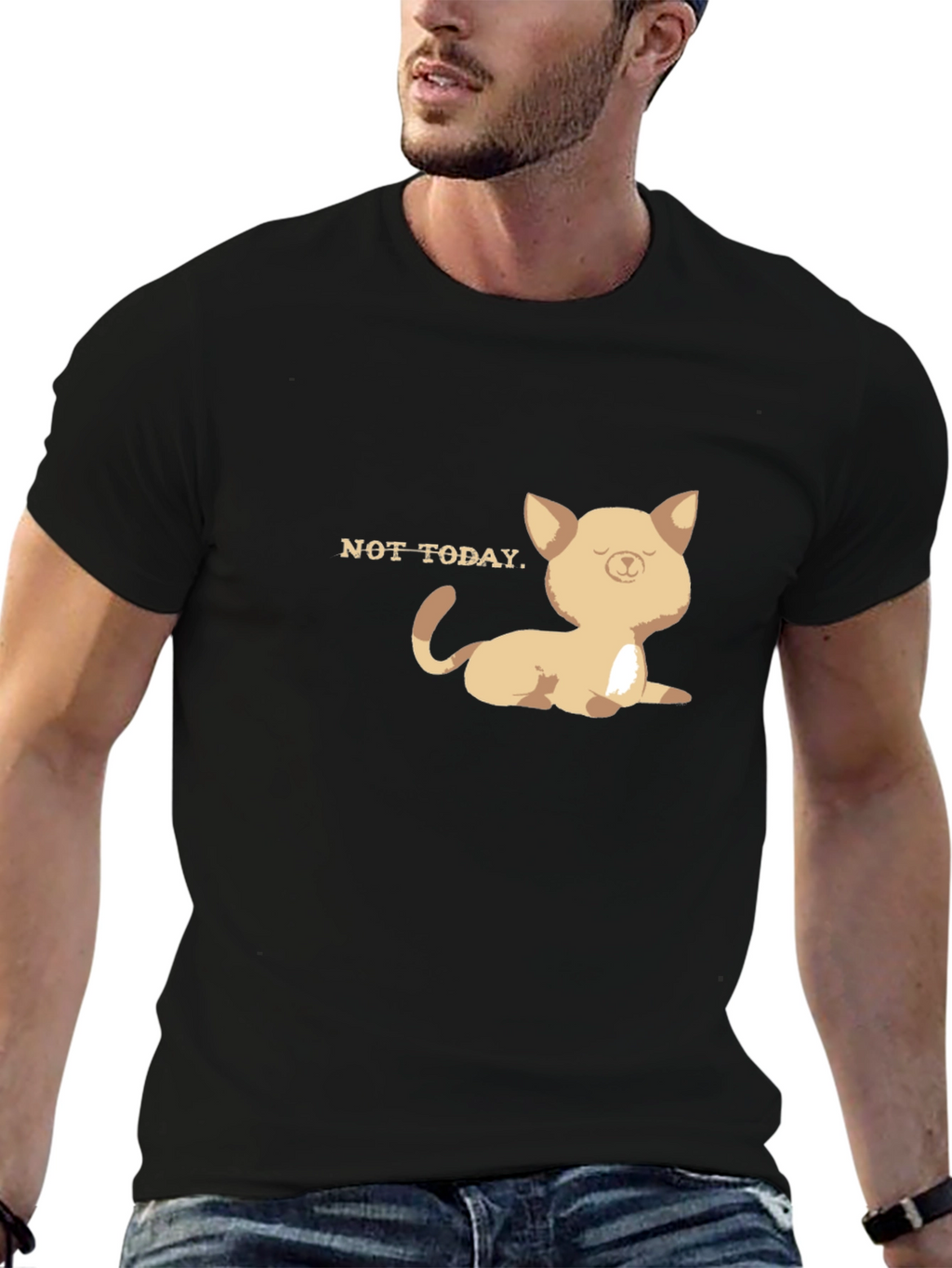 Lazy Day Cat Graphic T-Shirt