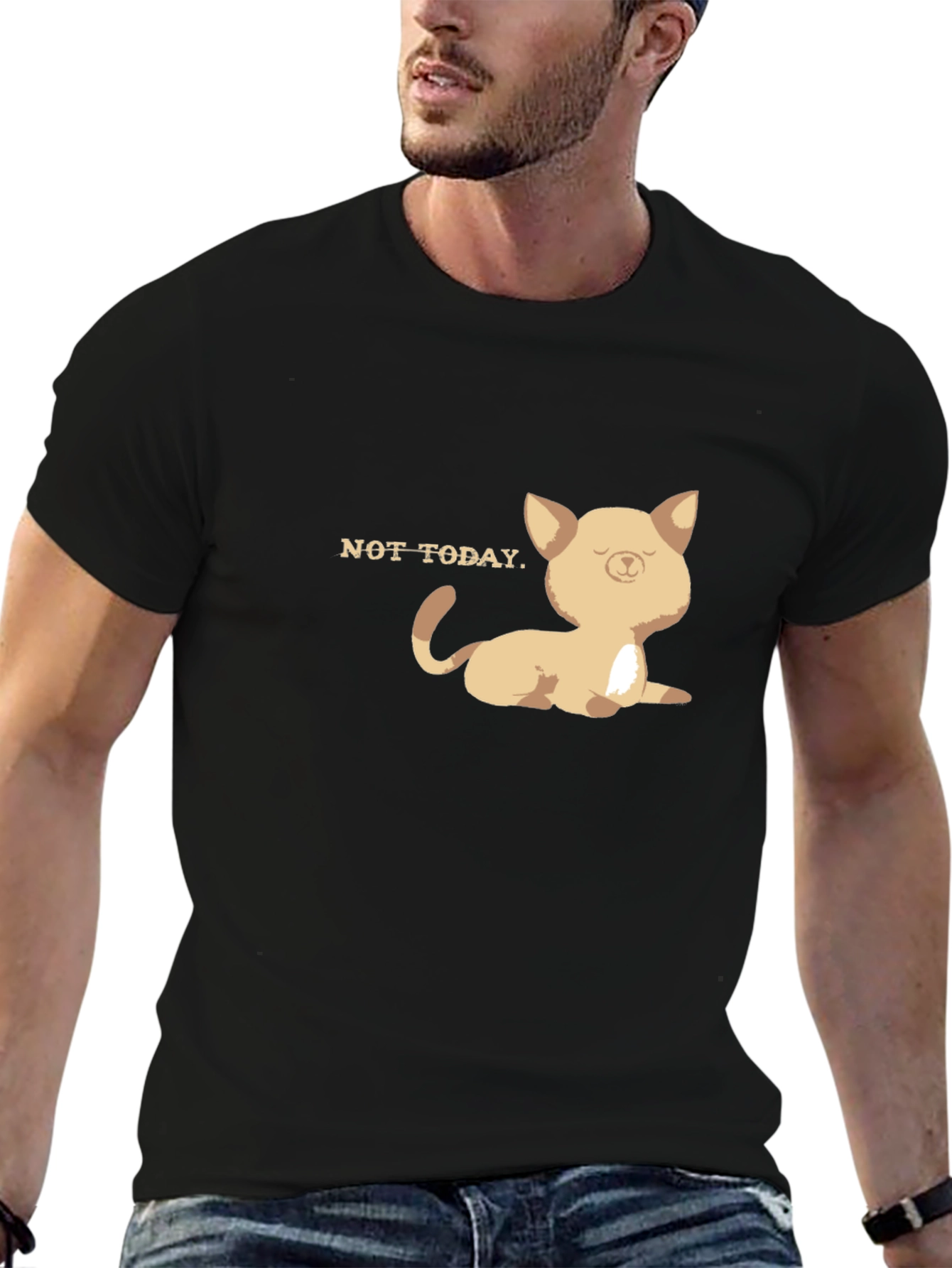 Lazy Day Cat Graphic T-Shirt