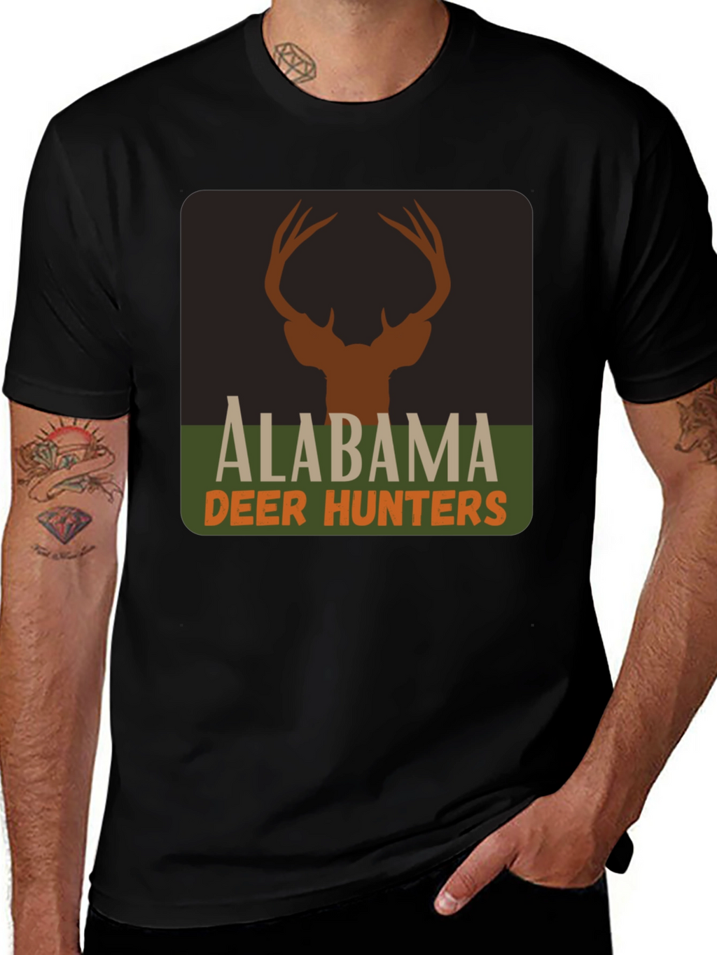 Alabama Deer Hunters Graphic T-Shirt - Hunting Season Apparel