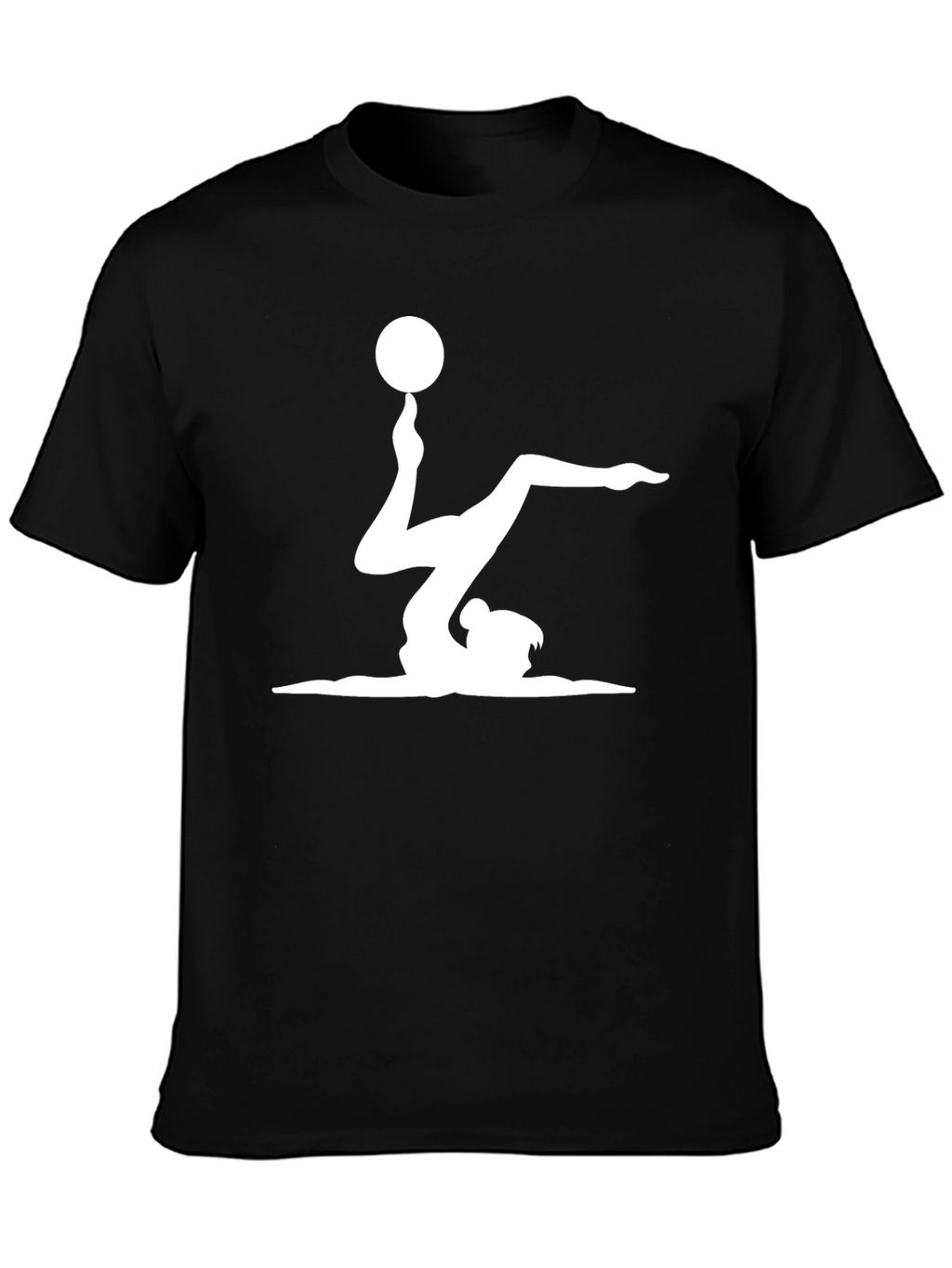 Gymnast Ball Balance Black T-Shirt