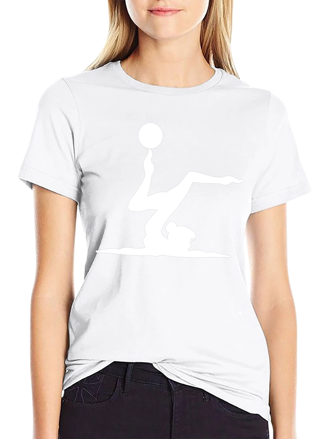 Gymnast Ball Balance Black T-Shirt