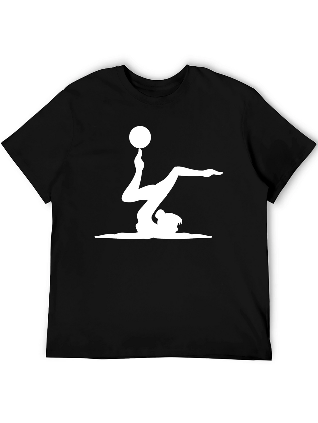 Gymnast Ball Balance Black T-Shirt