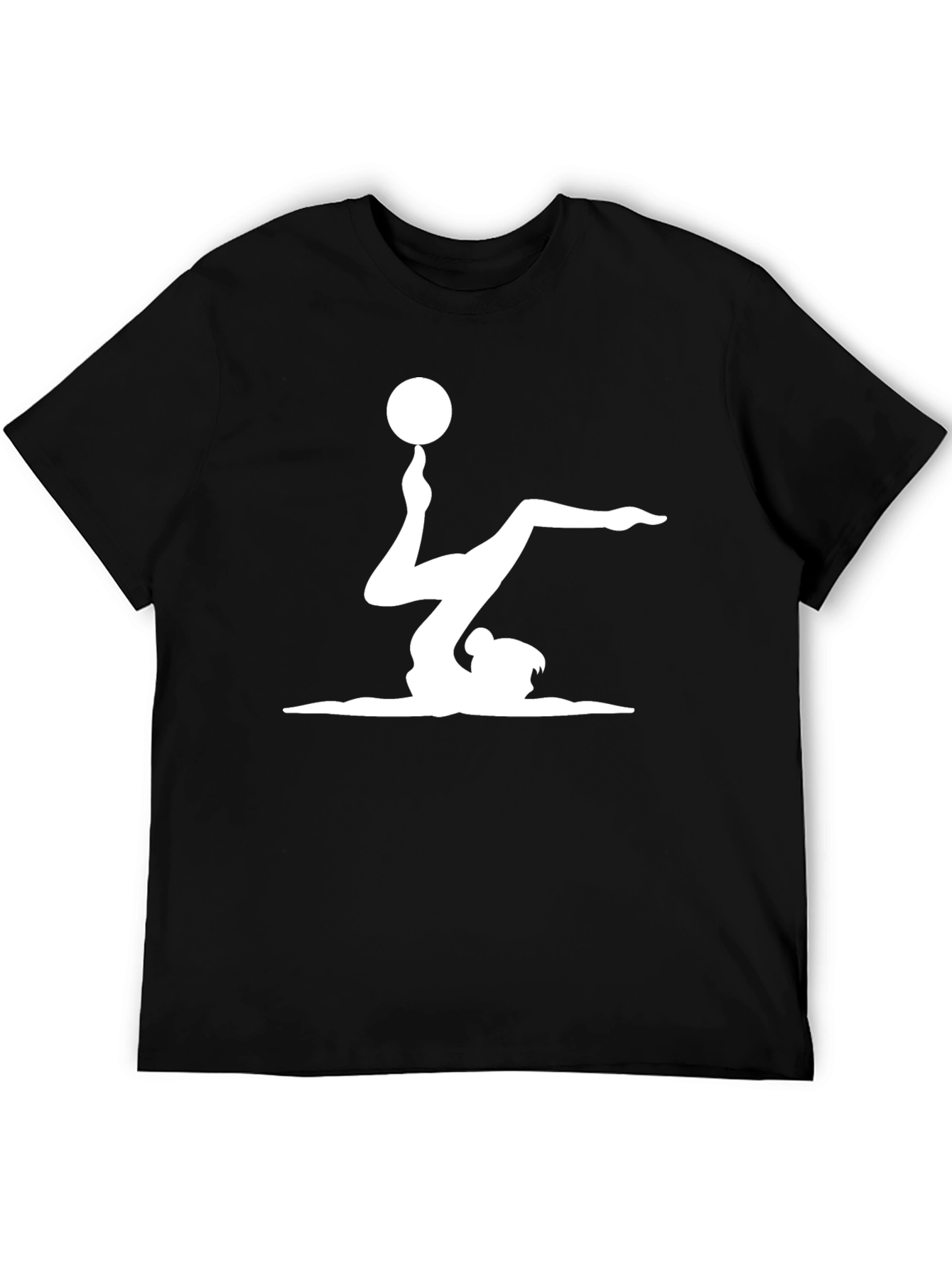 Gymnast Ball Balance Black T-Shirt