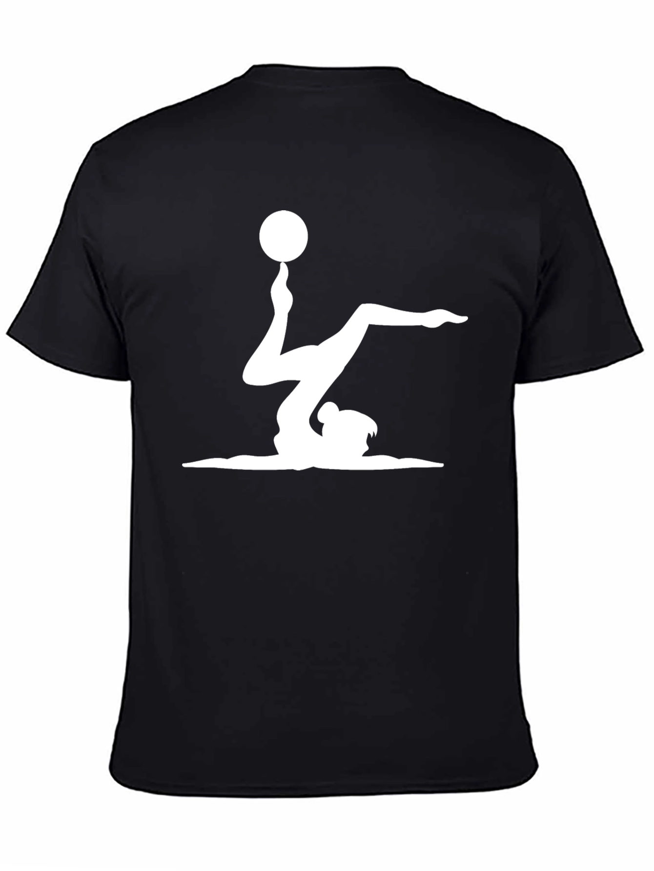 Gymnast Ball Balance Black T-Shirt