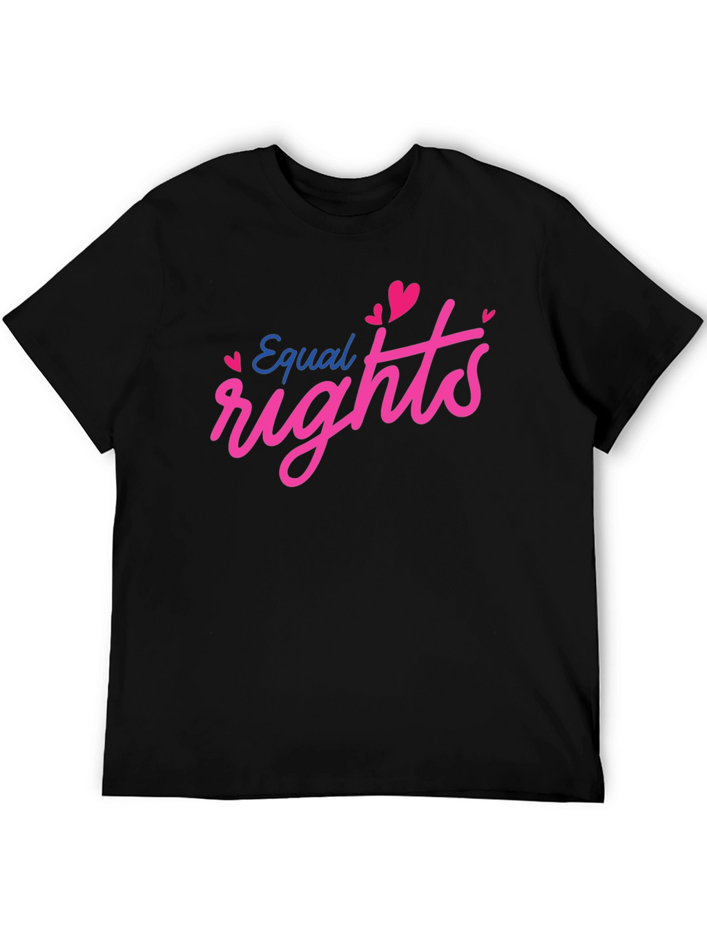 Equal Rights Love Heart Graphic Black T-Shirt