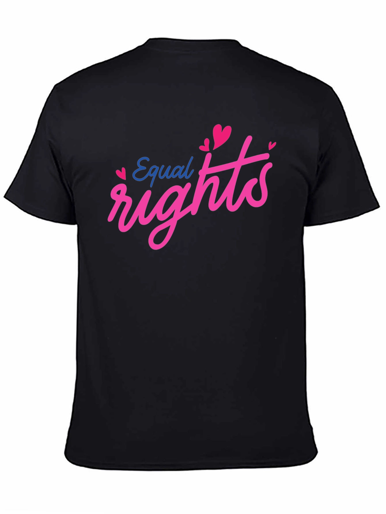 Equal Rights Love Heart Graphic Black T-Shirt