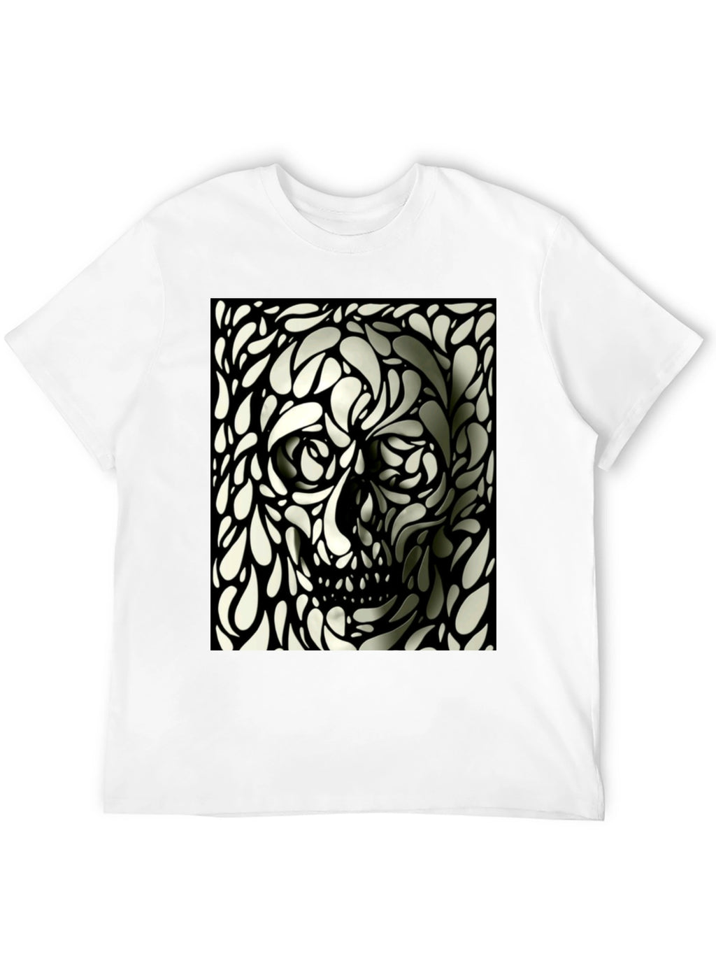 Abstract Skull Graphic T-Shirt - Modern Artistic Tee