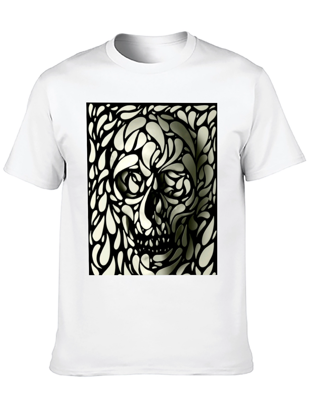 Abstract Skull Graphic T-Shirt - Modern Artistic Tee