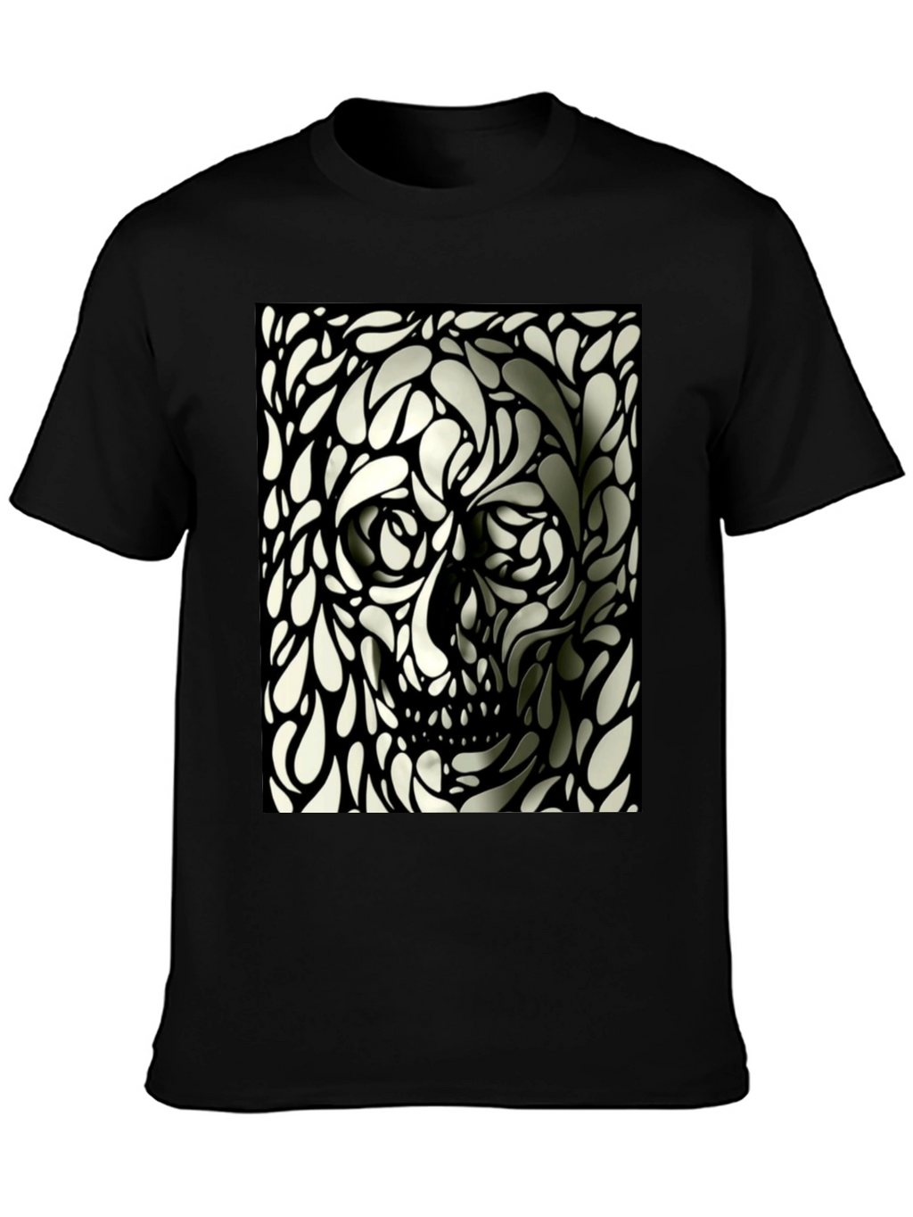 Abstract Skull Graphic T-Shirt - Modern Artistic Tee