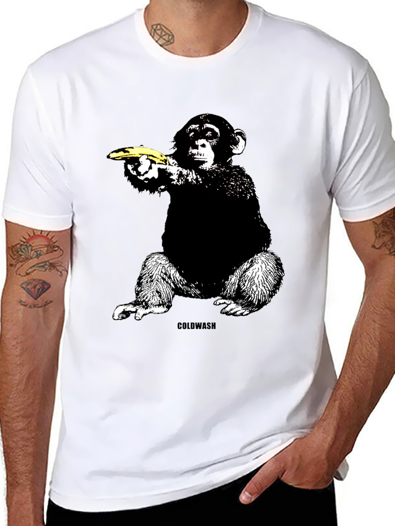 Banana Gun Monkey T-Shirt - Unique Graphic Tee