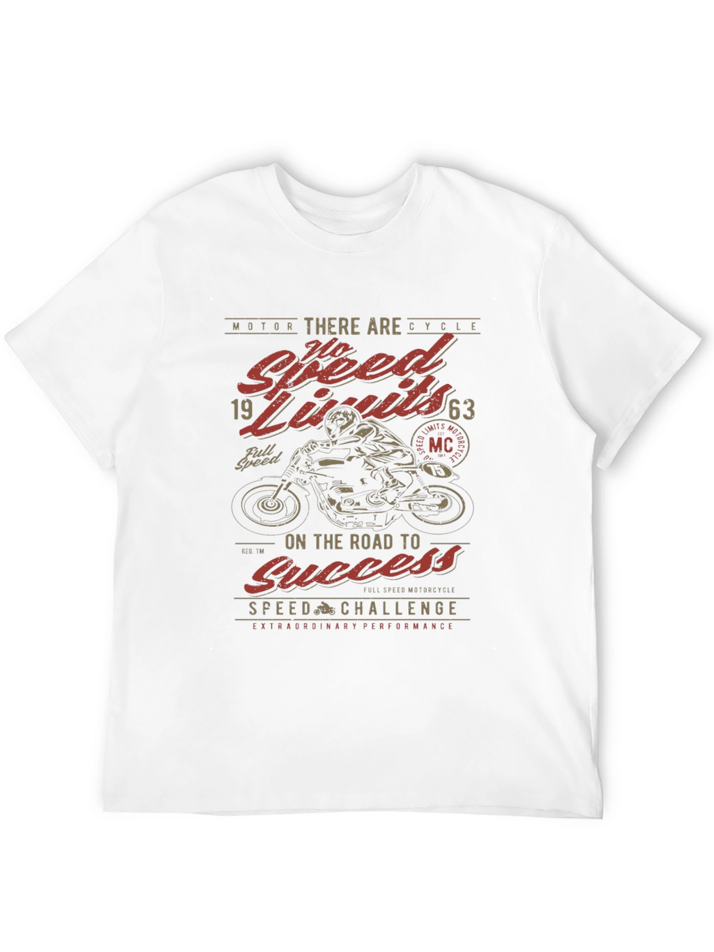 No Speed Limits Motorcycle Graphic T-Shirt