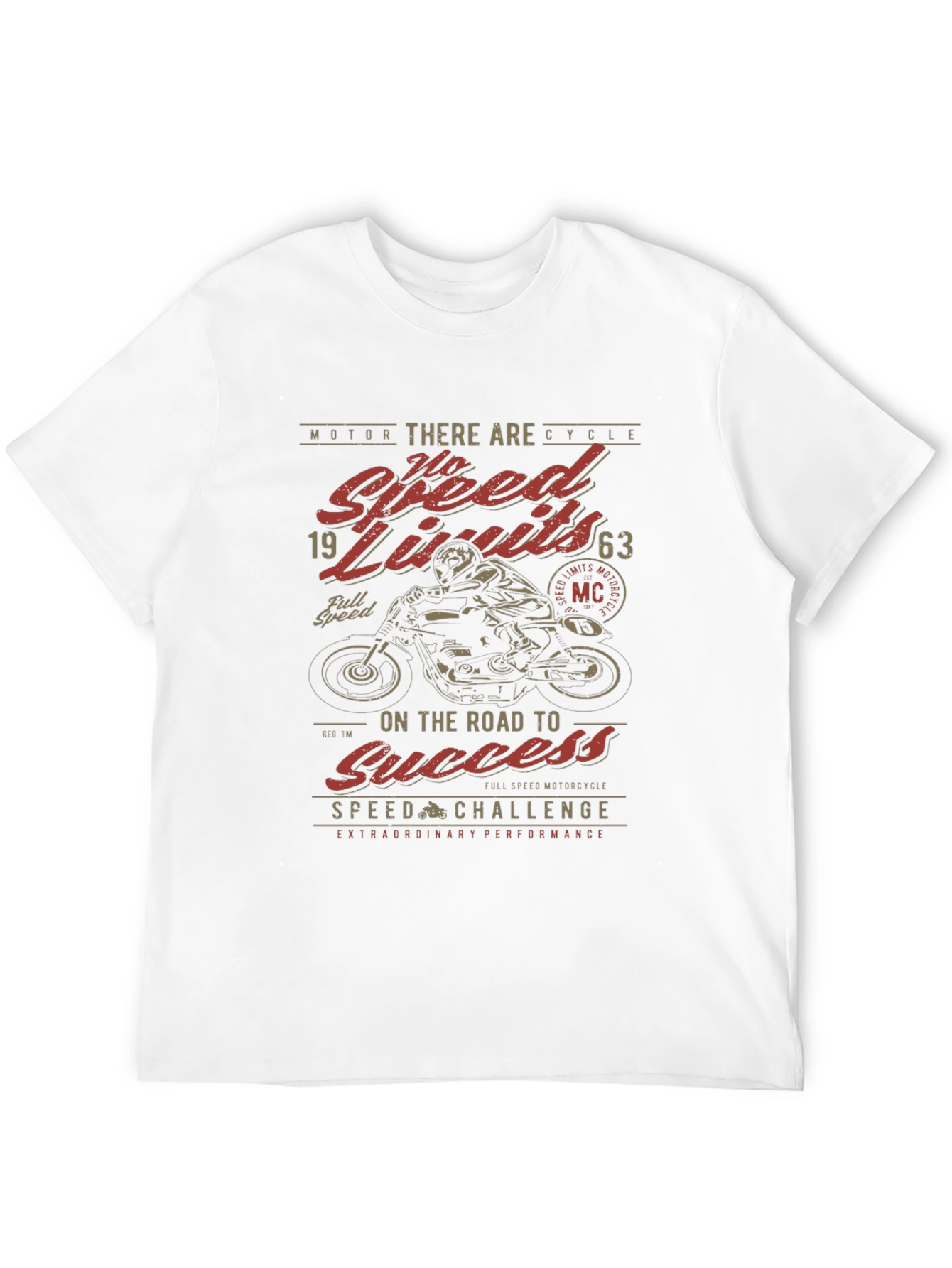 No Speed Limits Motorcycle Graphic T-Shirt
