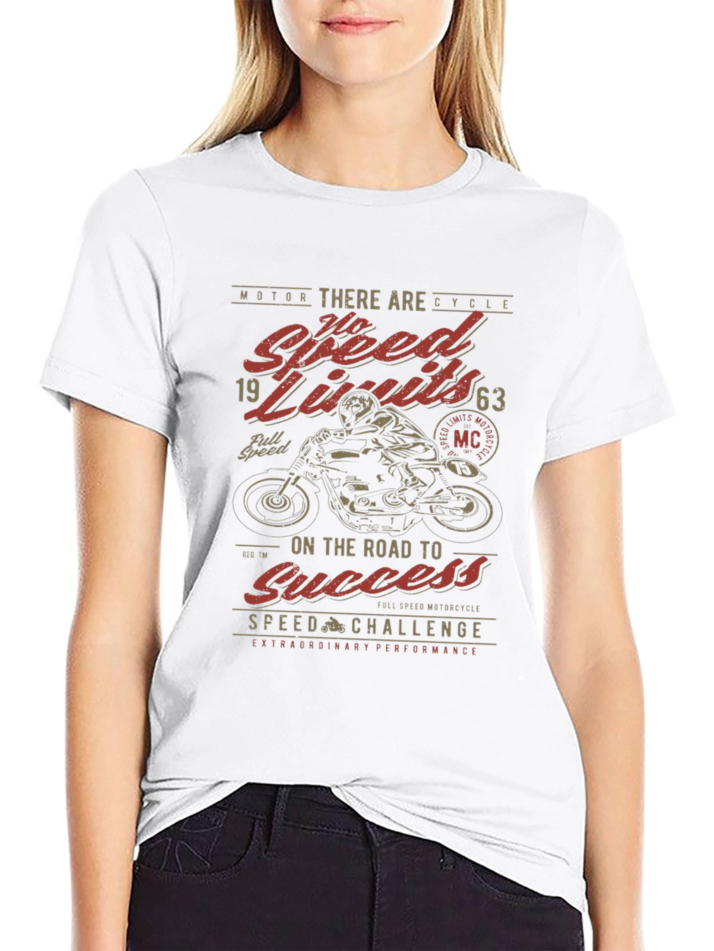 No Speed Limits Motorcycle Graphic T-Shirt