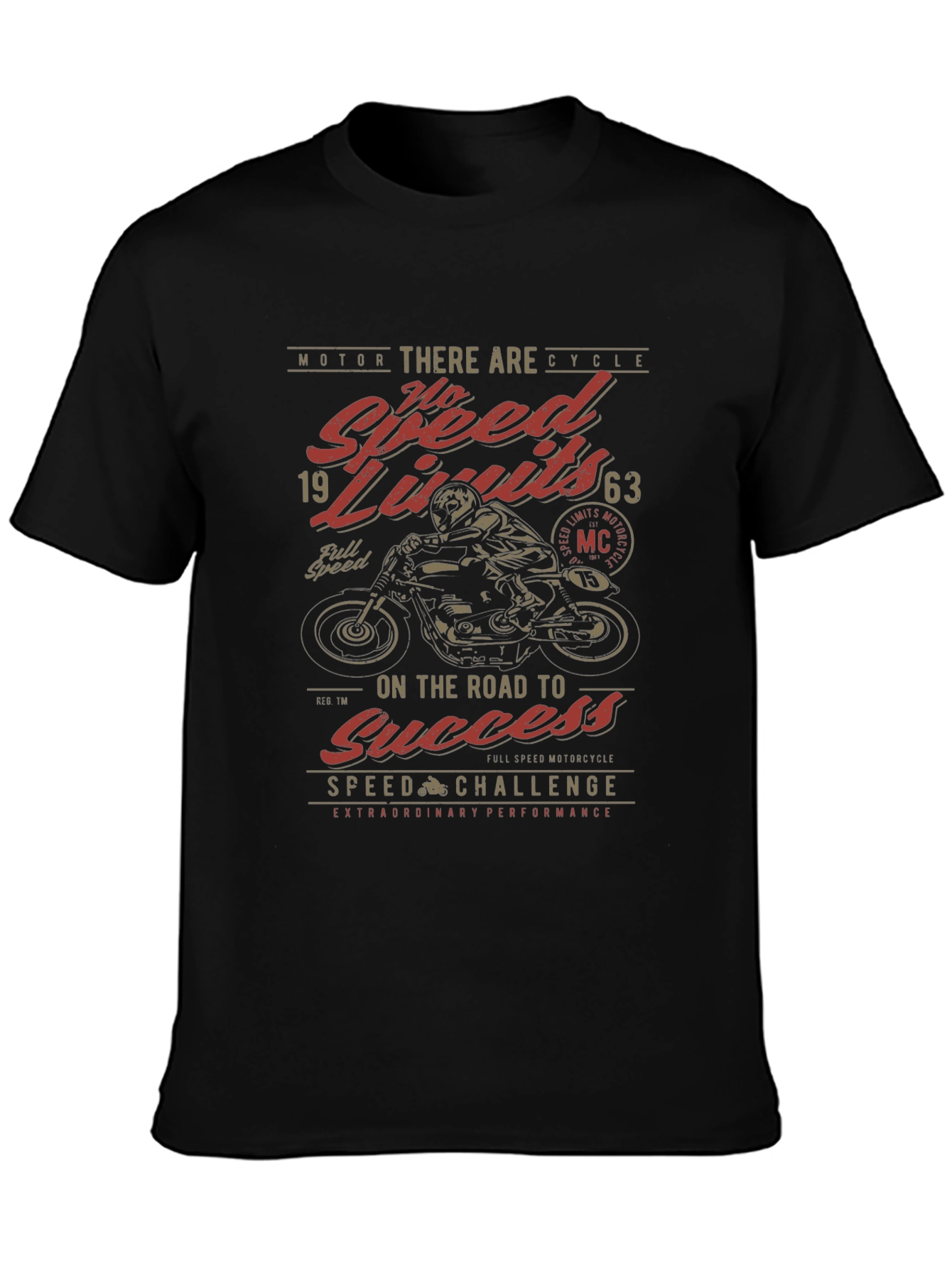 No Speed Limits Motorcycle Graphic T-Shirt