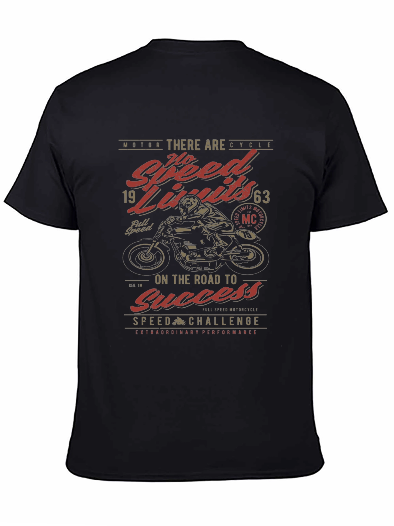 No Speed Limits Motorcycle Graphic T-Shirt