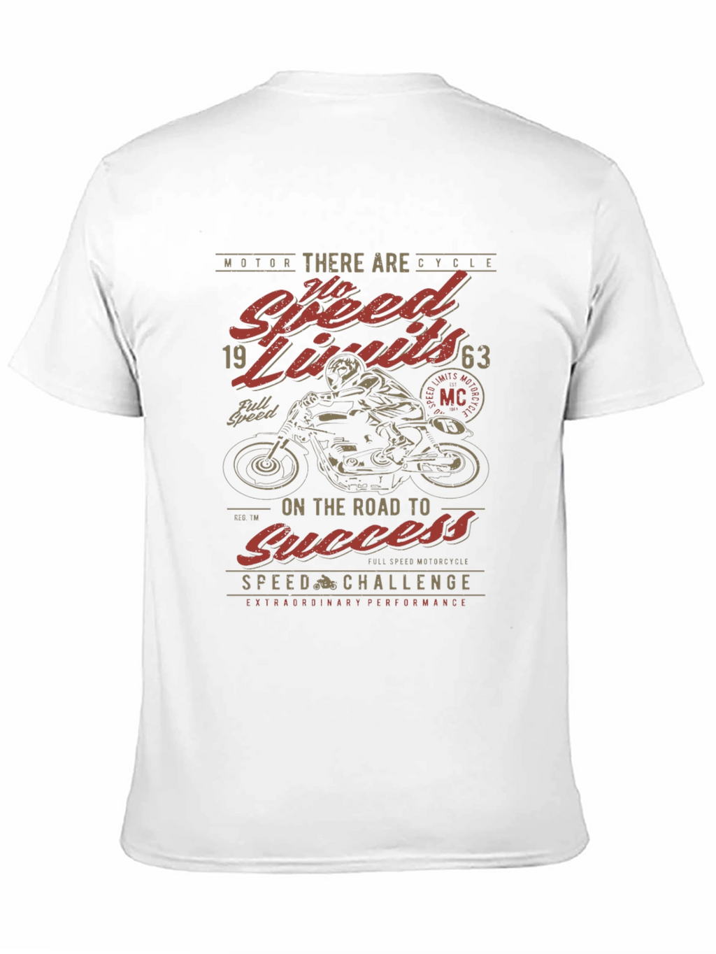 No Speed Limits Motorcycle Graphic T-Shirt