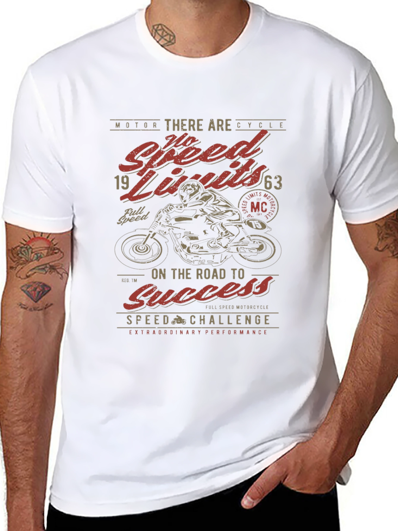 No Speed Limits Motorcycle Graphic T-Shirt