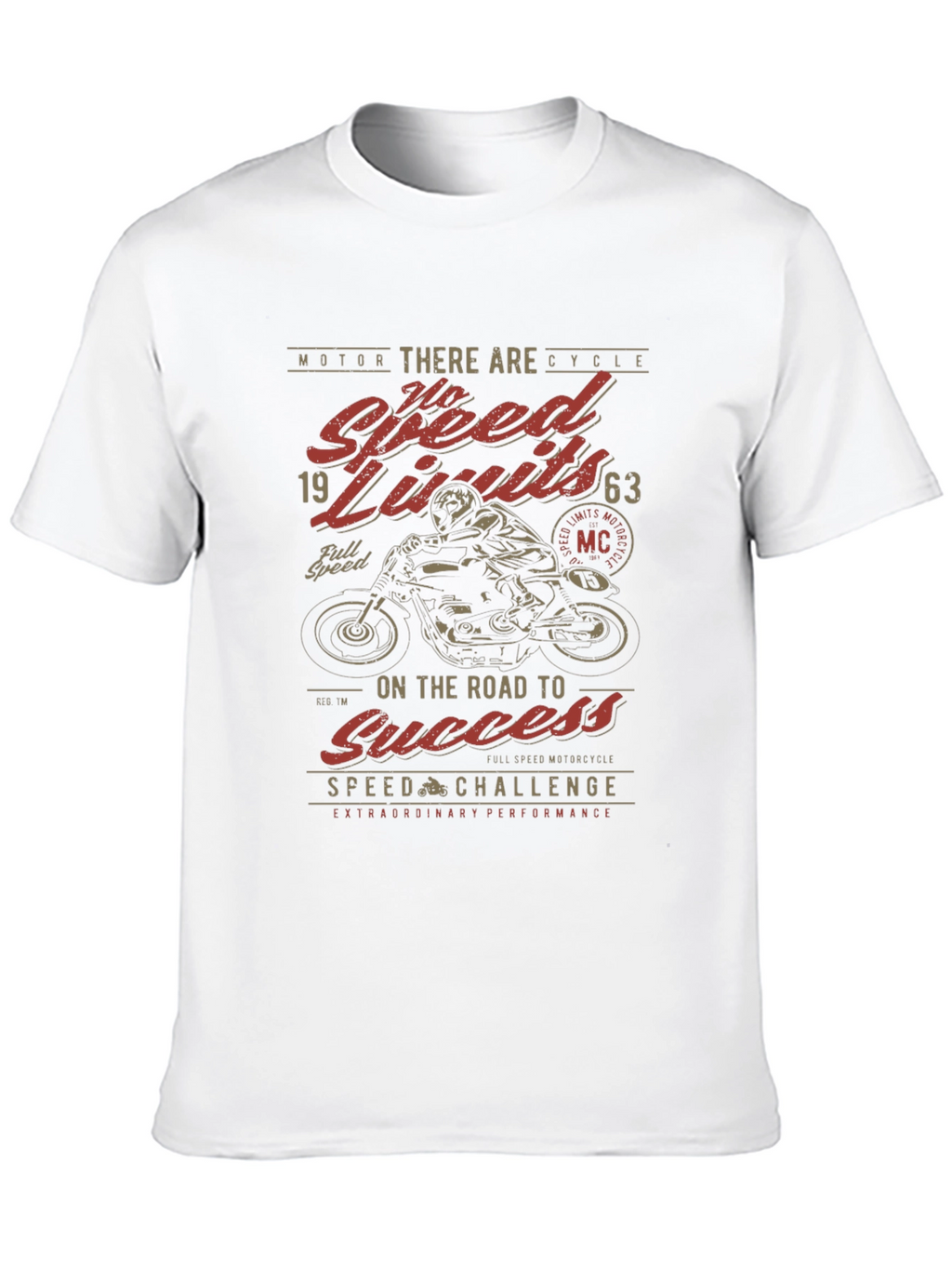 No Speed Limits Motorcycle Graphic T-Shirt