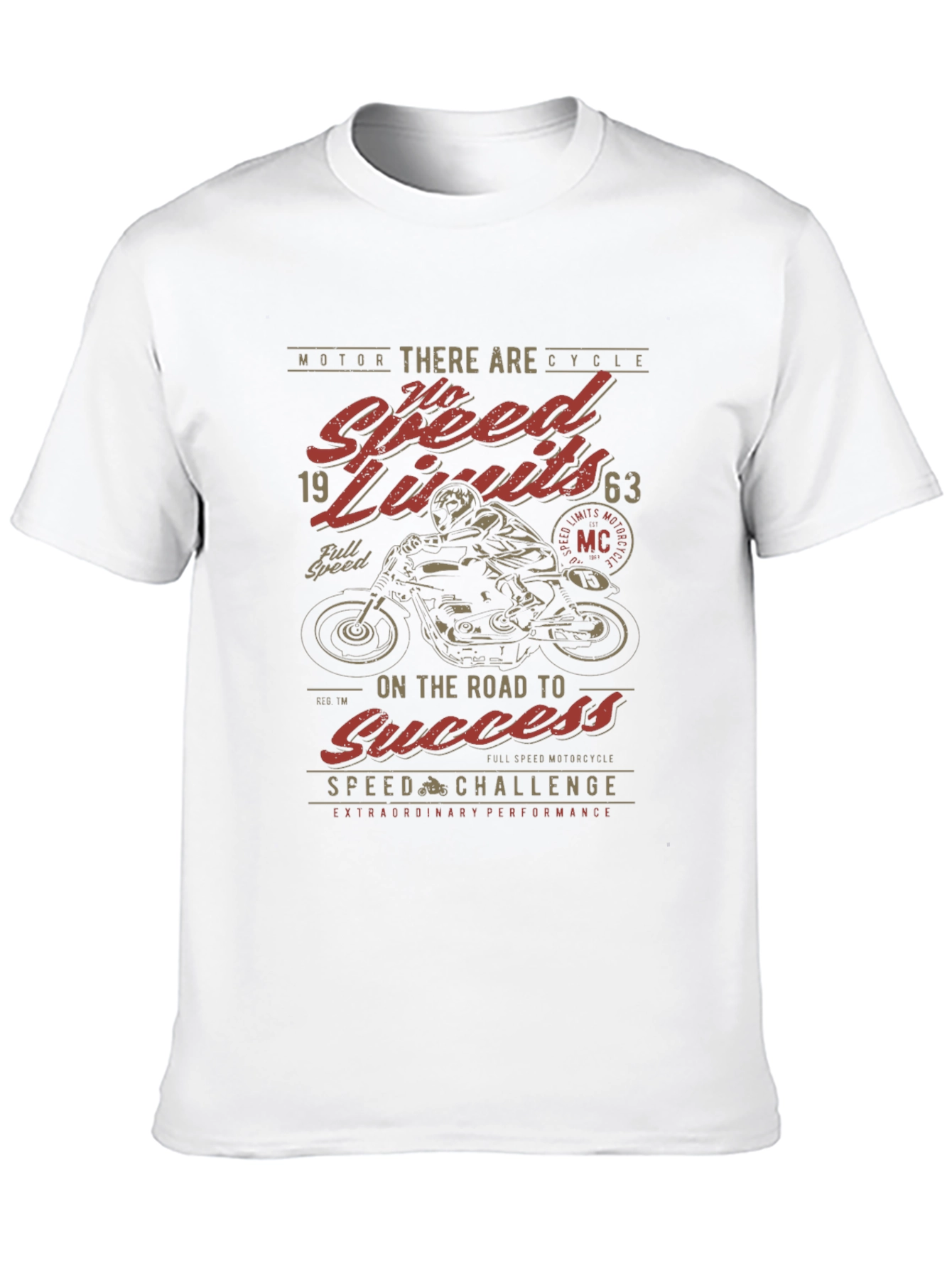 No Speed Limits Motorcycle Graphic T-Shirt