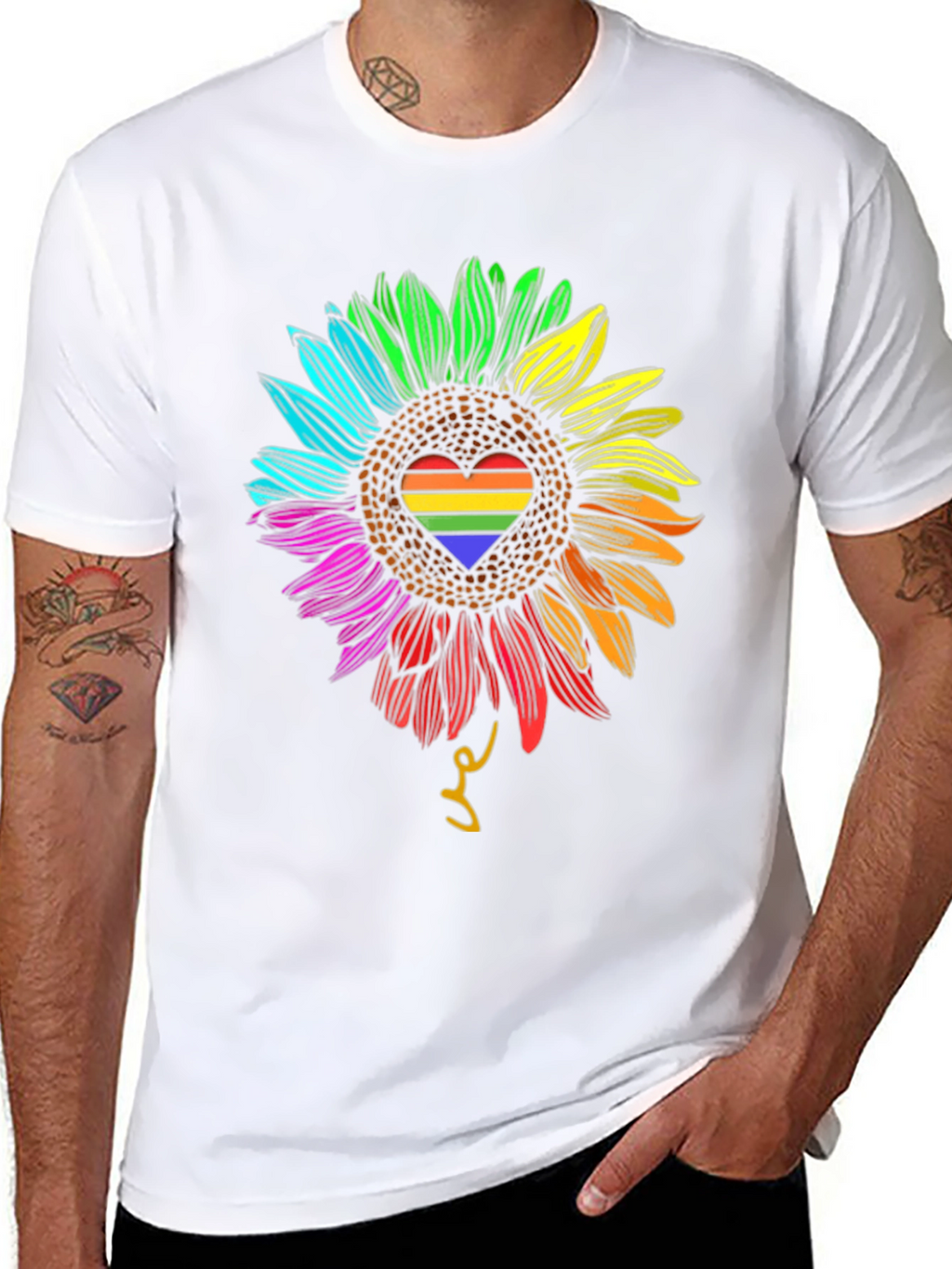 Rainbow Sunflower Pride T-Shirt