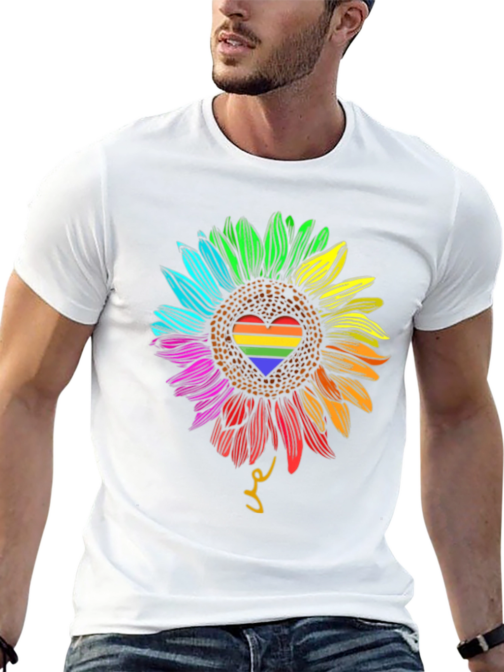 Rainbow Sunflower Pride T-Shirt