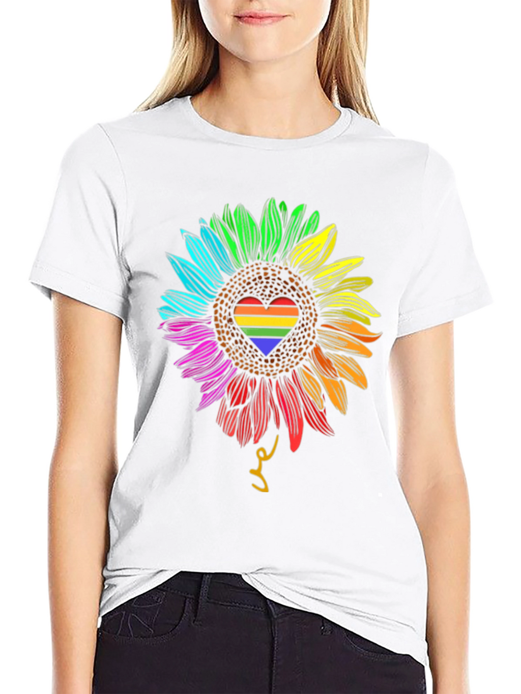 Rainbow Sunflower Pride T-Shirt