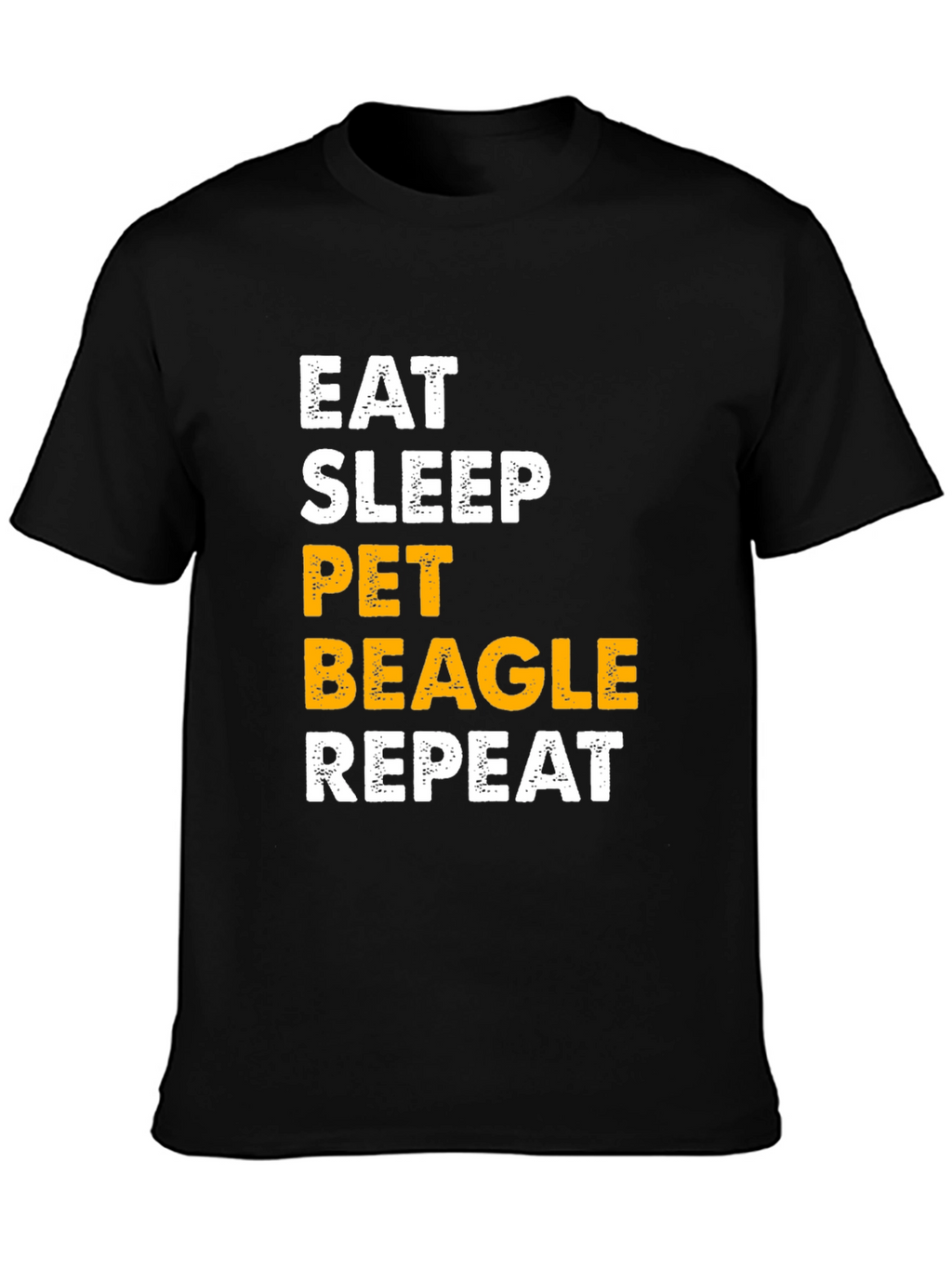 Eat Sleep Pet Beagle Repeat Graphic Tee