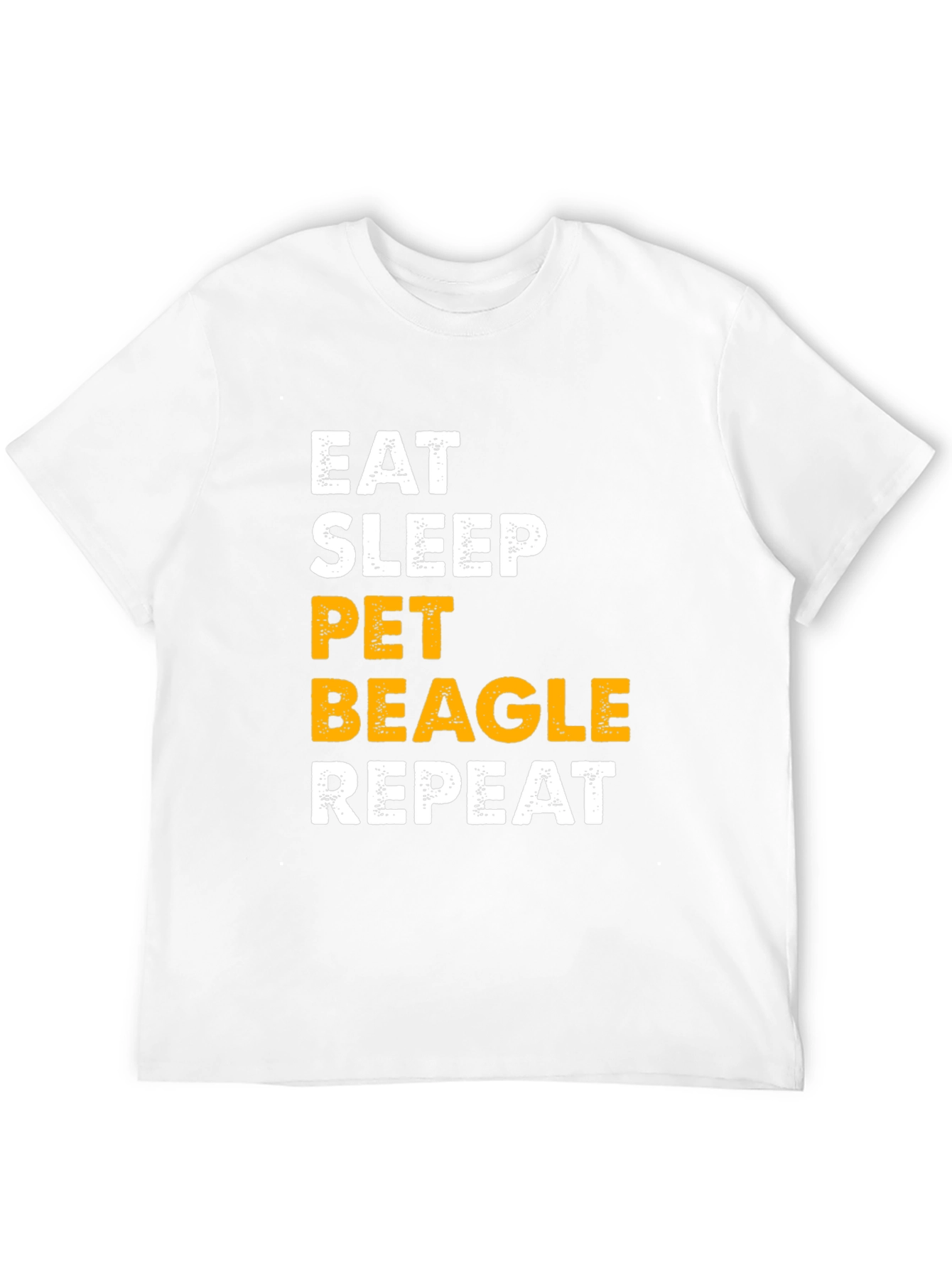 Eat Sleep Pet Beagle Repeat Graphic Tee