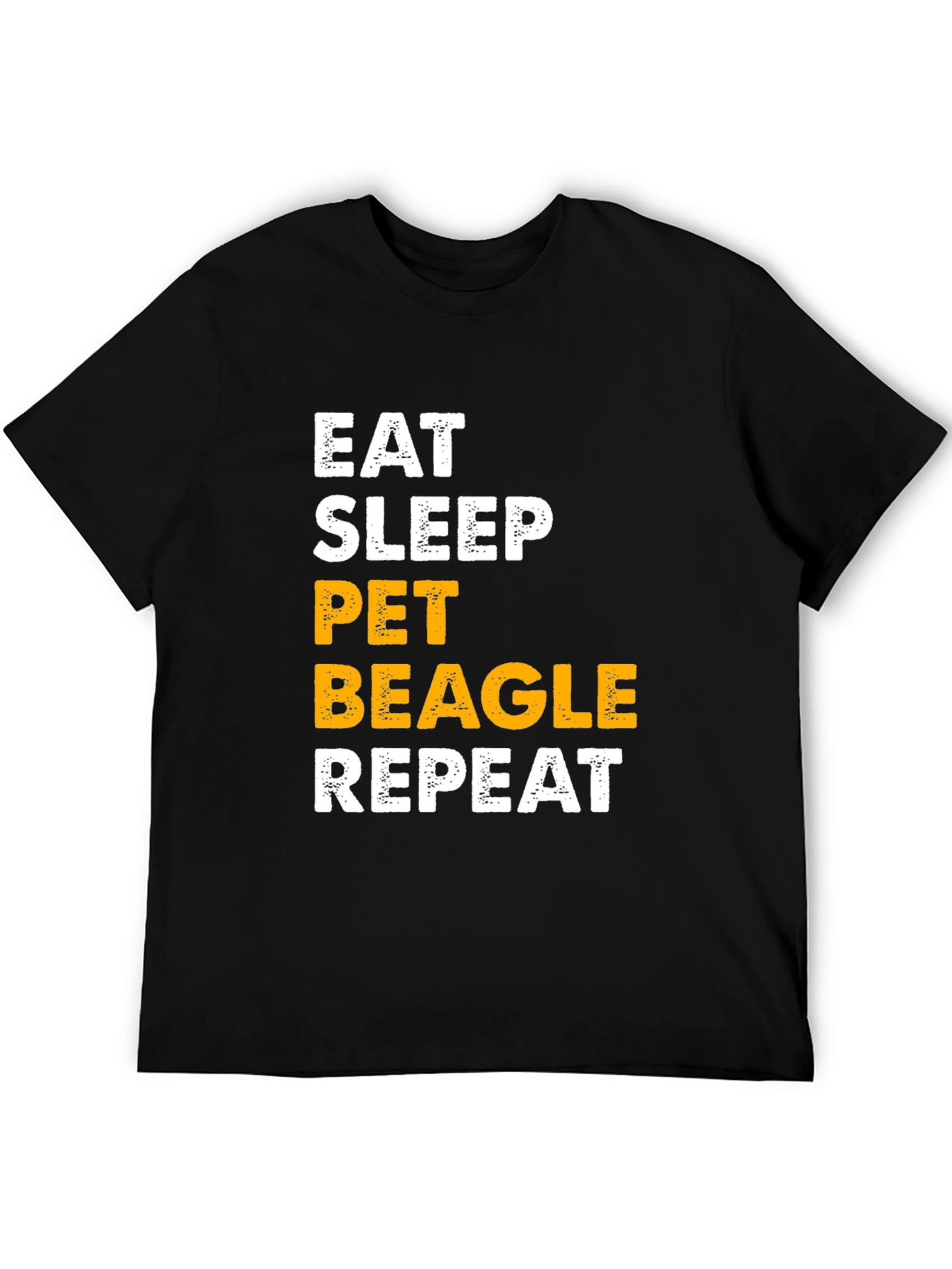 Eat Sleep Pet Beagle Repeat Graphic Tee