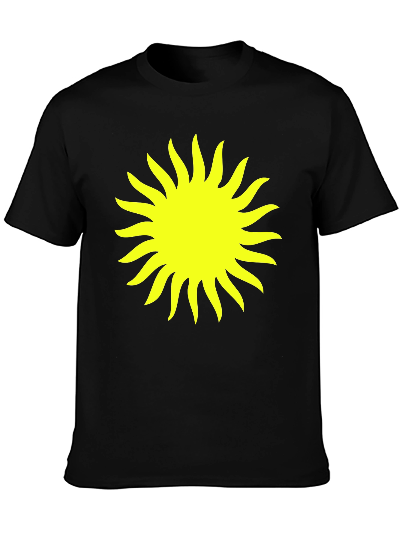 Radiant Sun Graphic Tee - Black Cotton Comfort