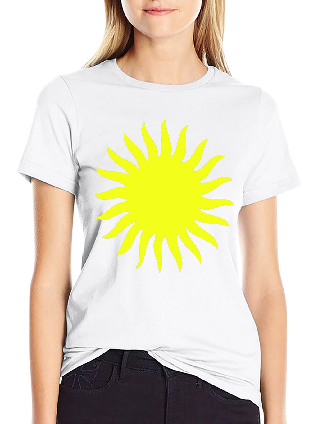 Radiant Sun Graphic Tee - Black Cotton Comfort