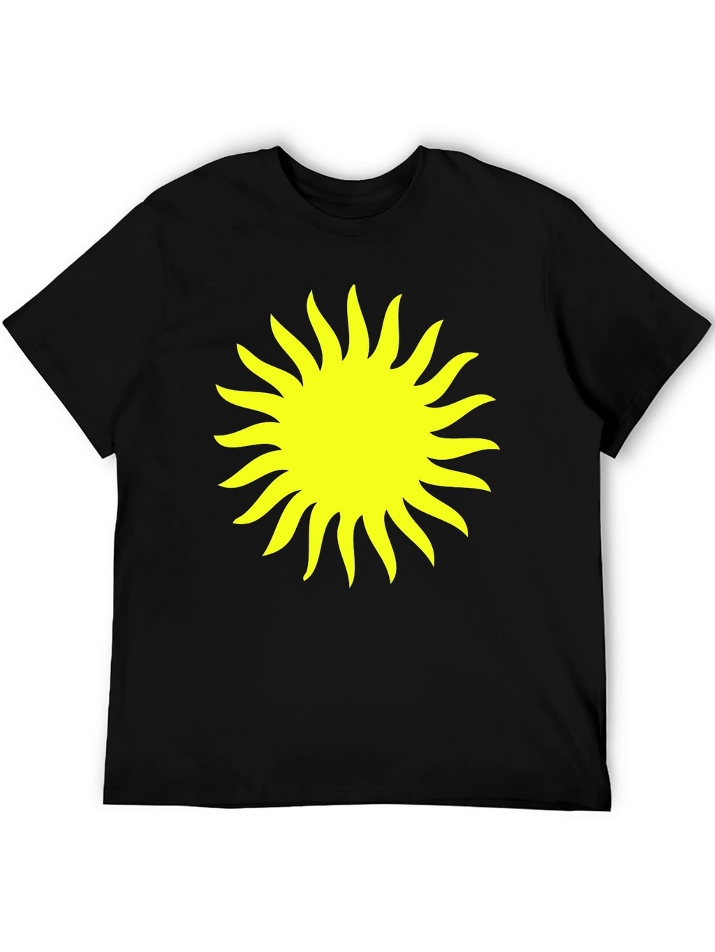 Radiant Sun Graphic Tee - Black Cotton Comfort