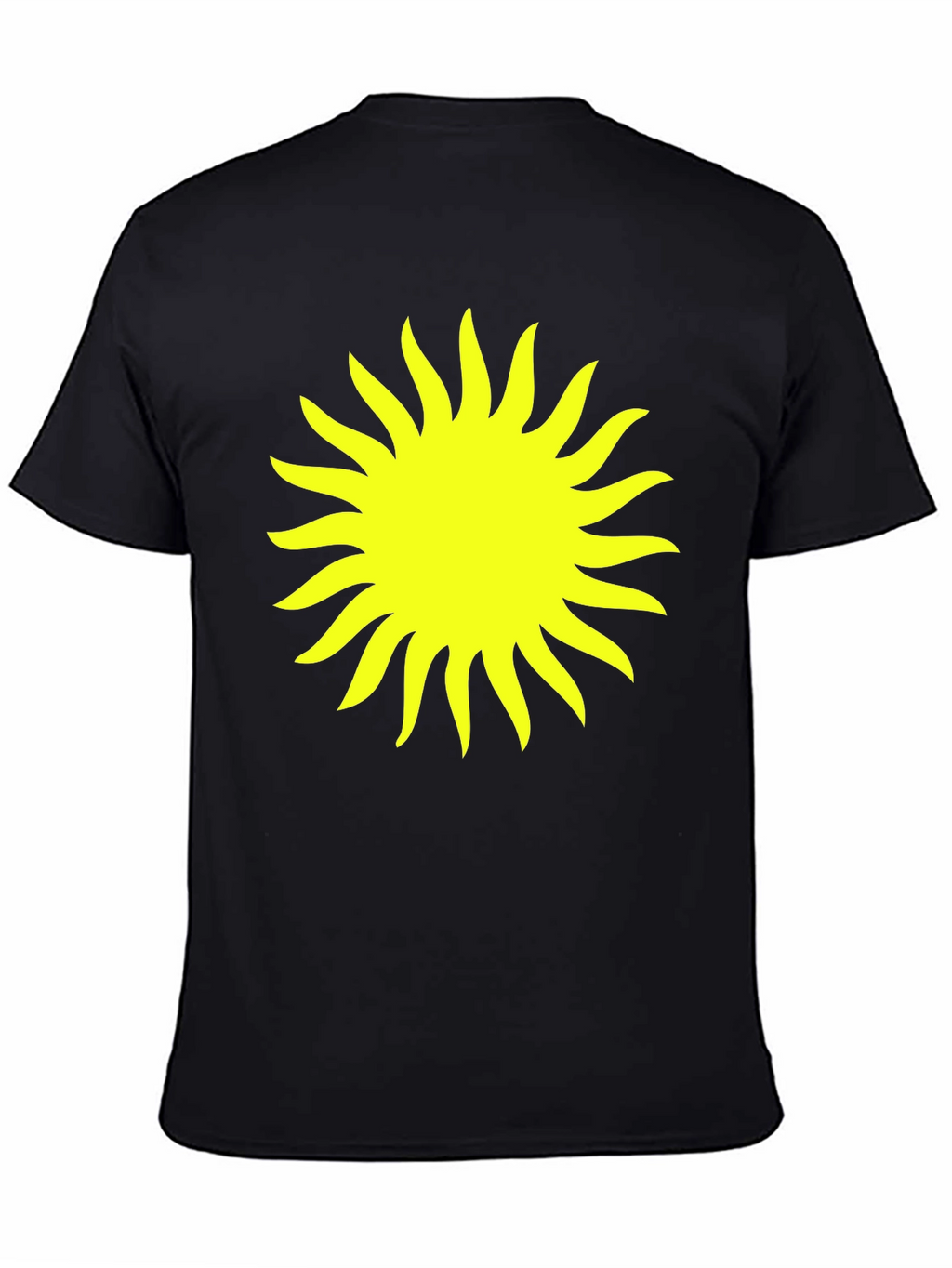 Radiant Sun Graphic Tee - Black Cotton Comfort
