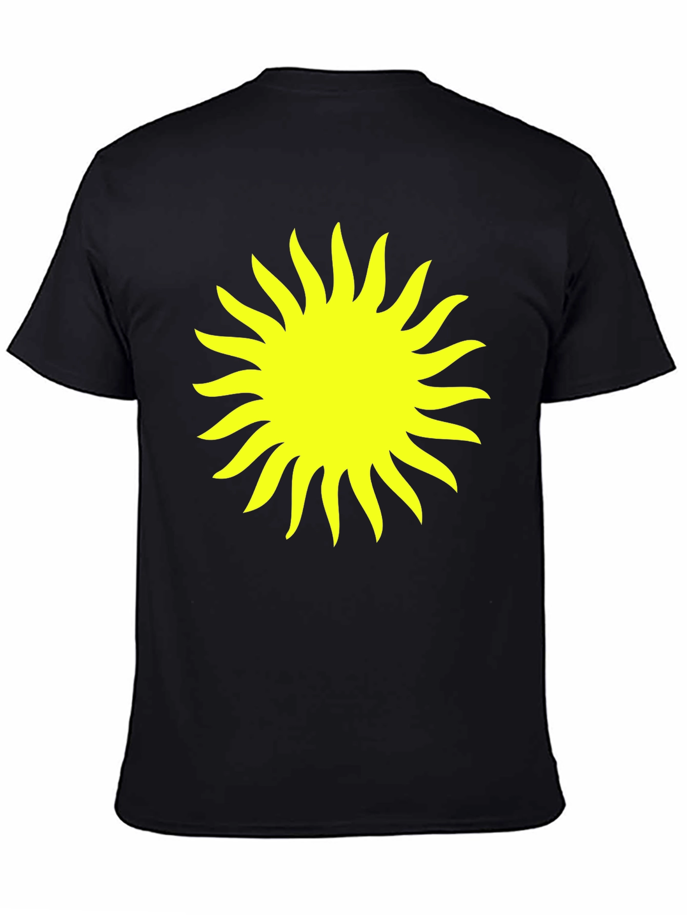 Radiant Sun Graphic Tee - Black Cotton Comfort