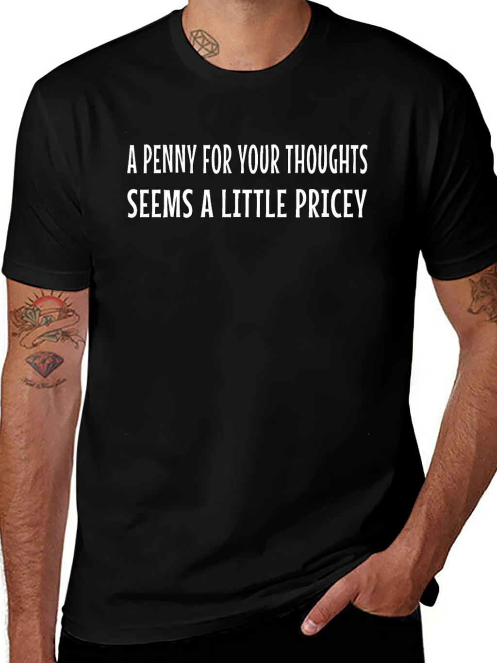 Funny Penny For Your Thoughts Graphic T-Shirt