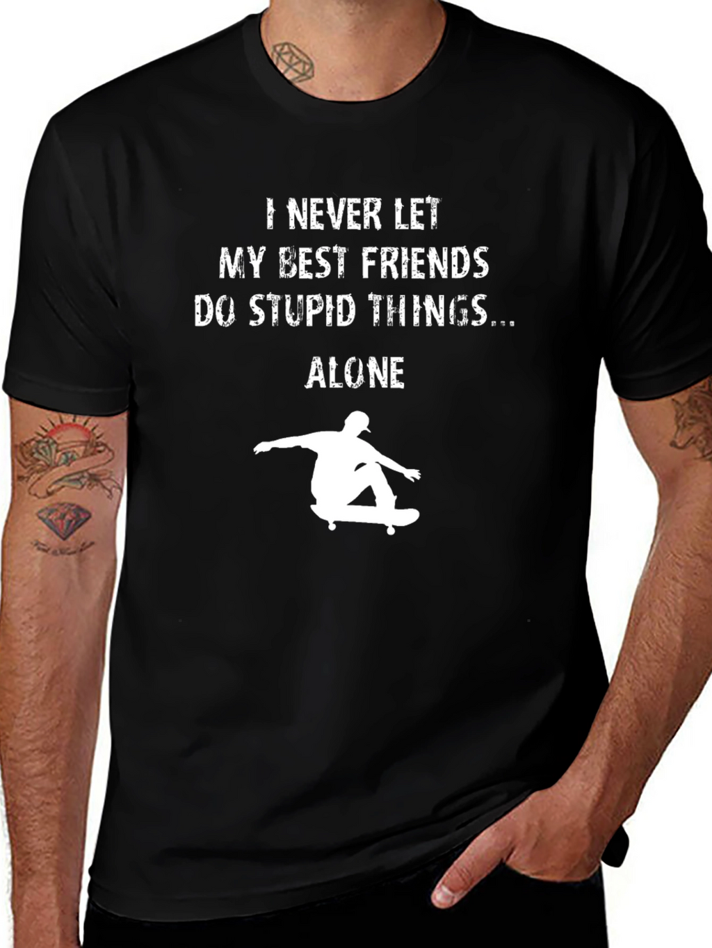 Funny Friends Skateboard Graphic T-Shirt