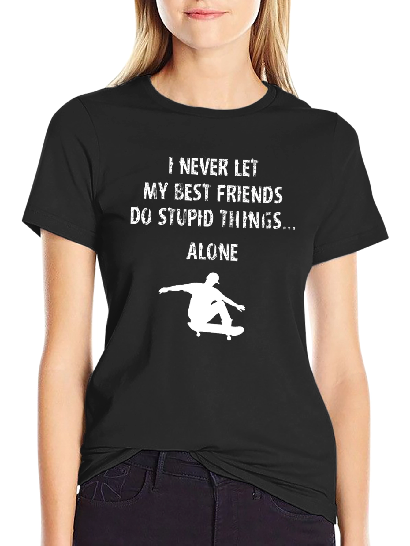 Funny Friends Skateboard Graphic T-Shirt