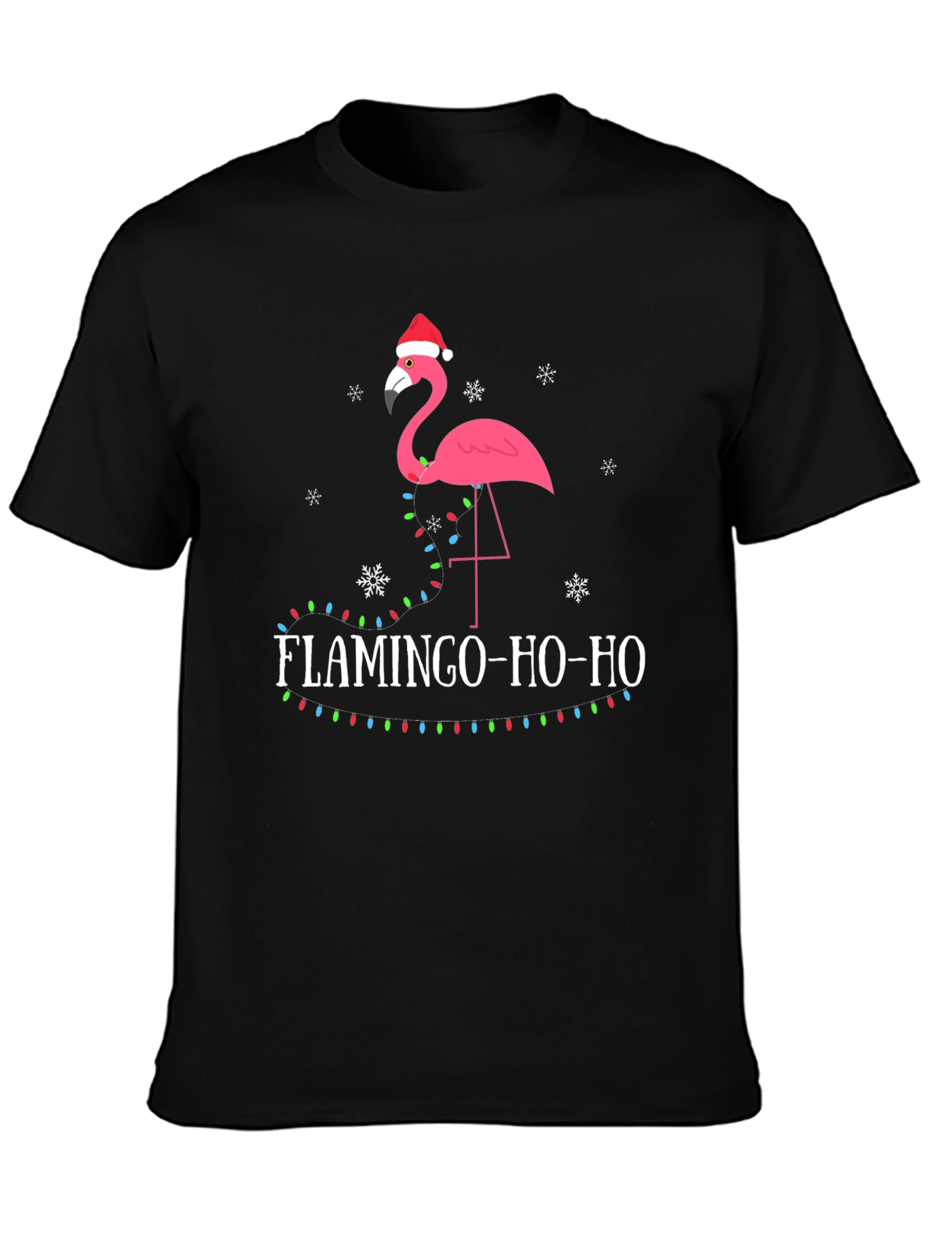 Festive Flamingo Christmas Tee