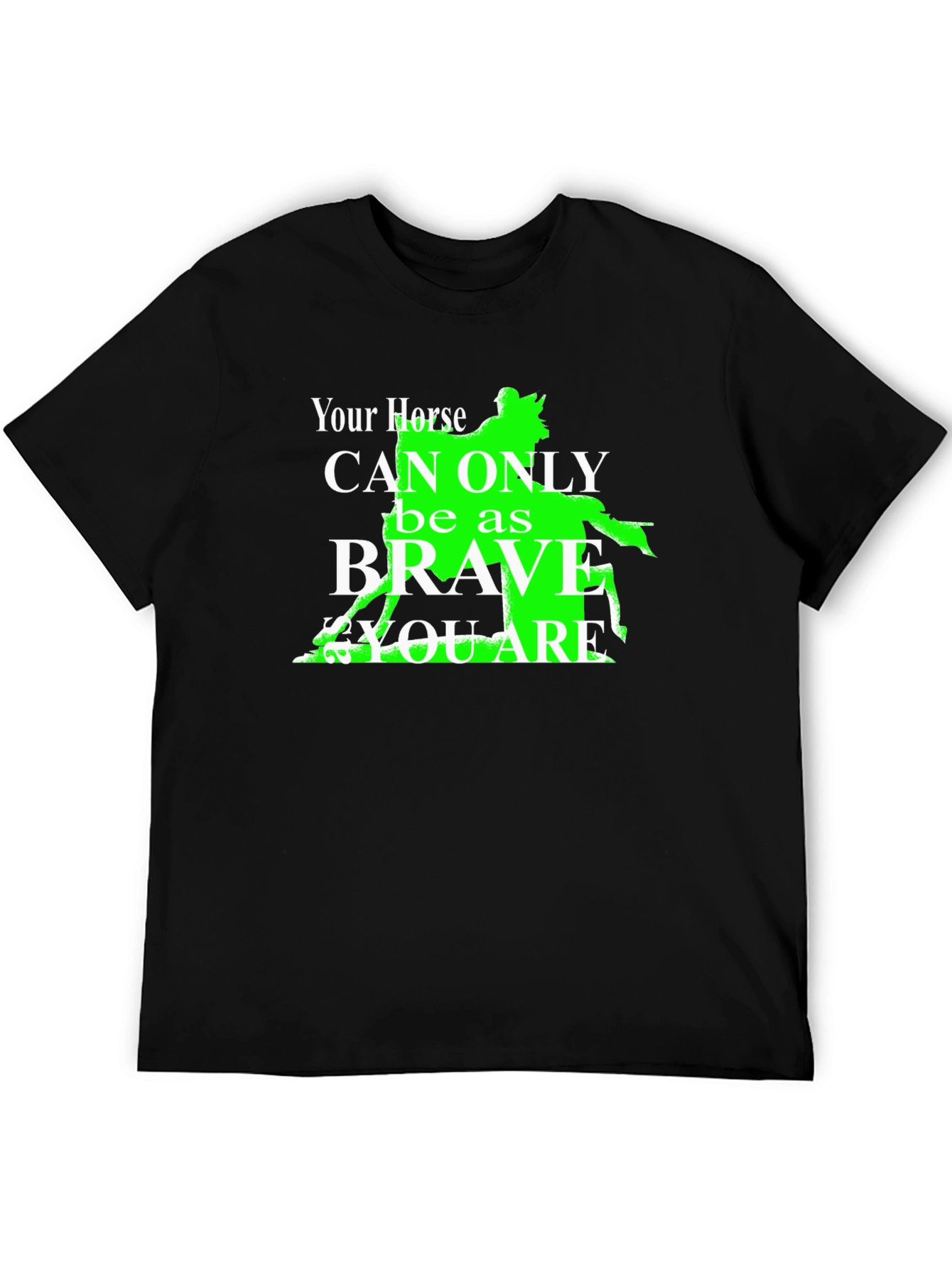 Brave Horse Graphic T-Shirt - Equestrian Rider Tee