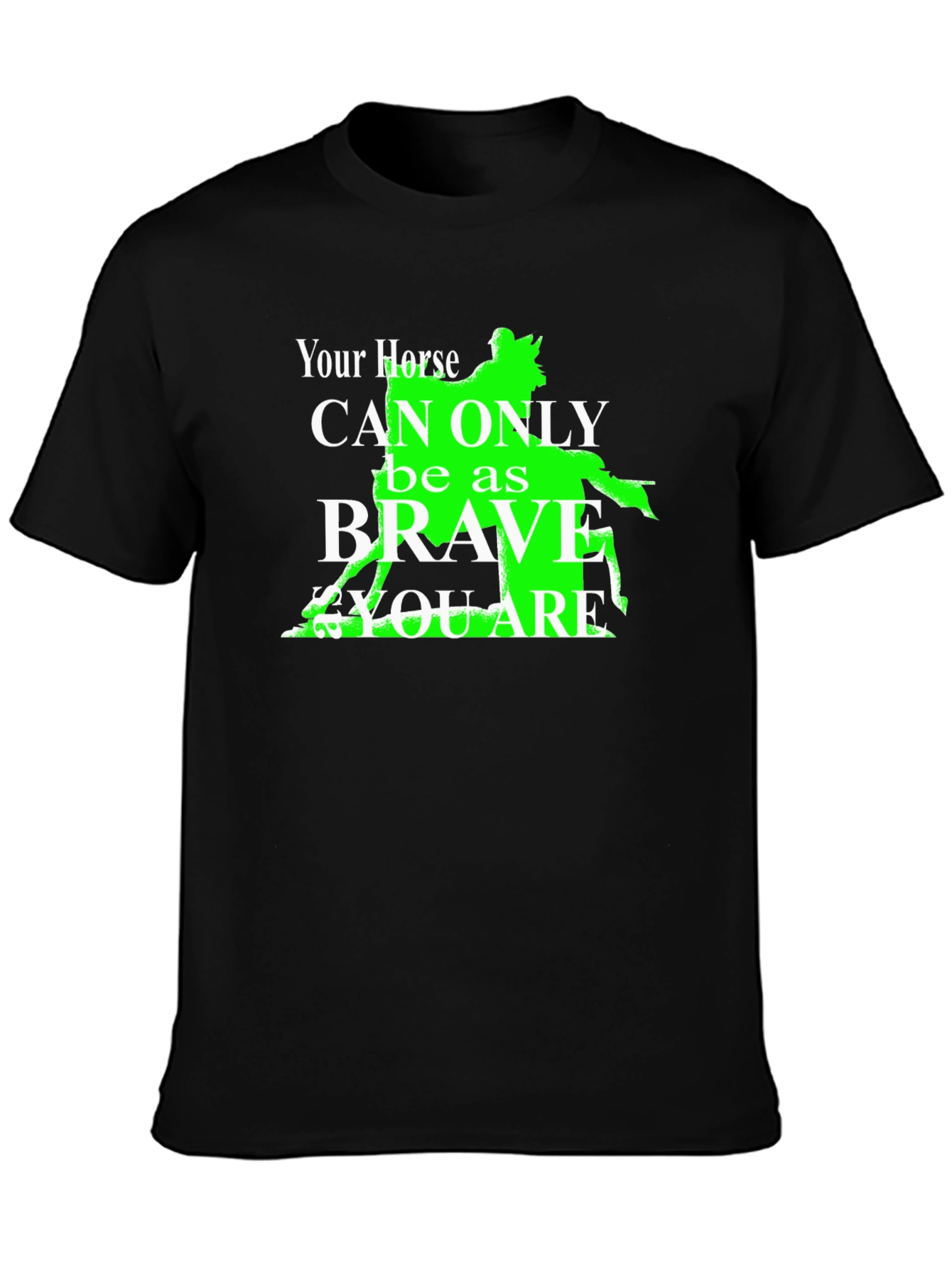 Brave Horse Graphic T-Shirt - Equestrian Rider Tee