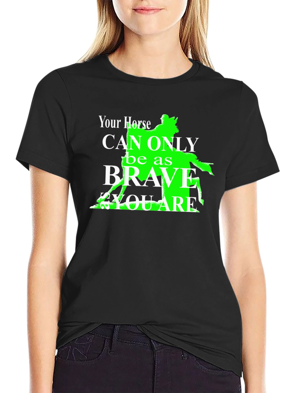 Brave Horse Graphic T-Shirt - Equestrian Rider Tee